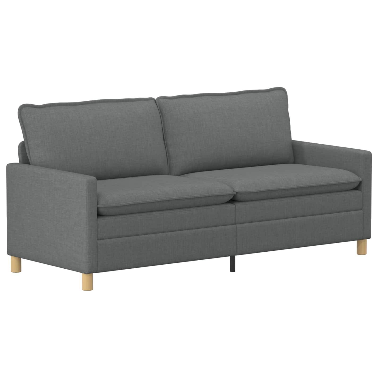 vidaXL Sofa Set 2 stk. Dunkelgrau Stoff
