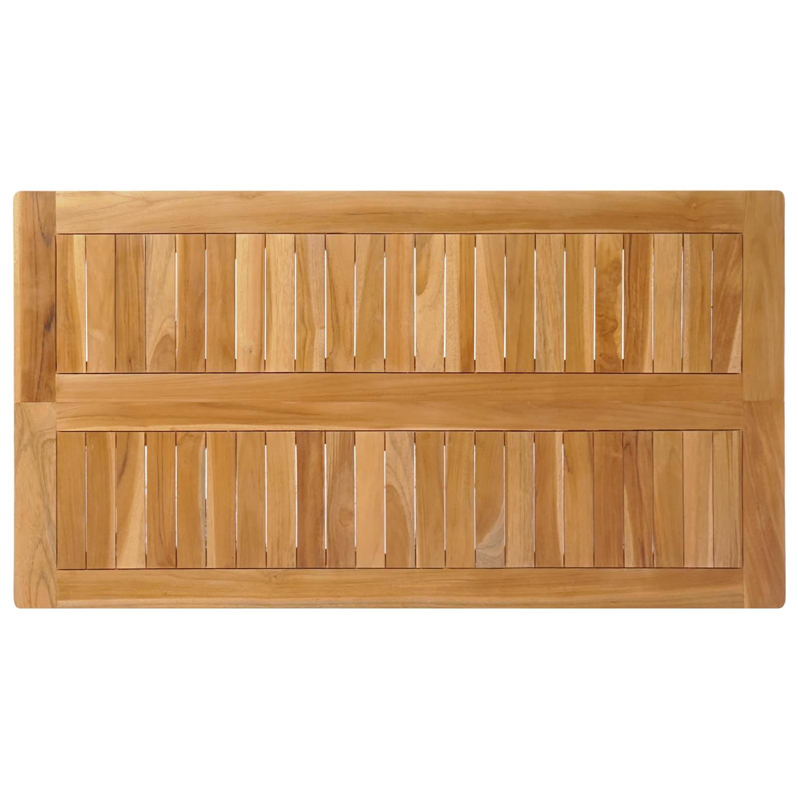vidaXL Bartisch Natur 110 x 60 x 105 cm Massiv-Teak