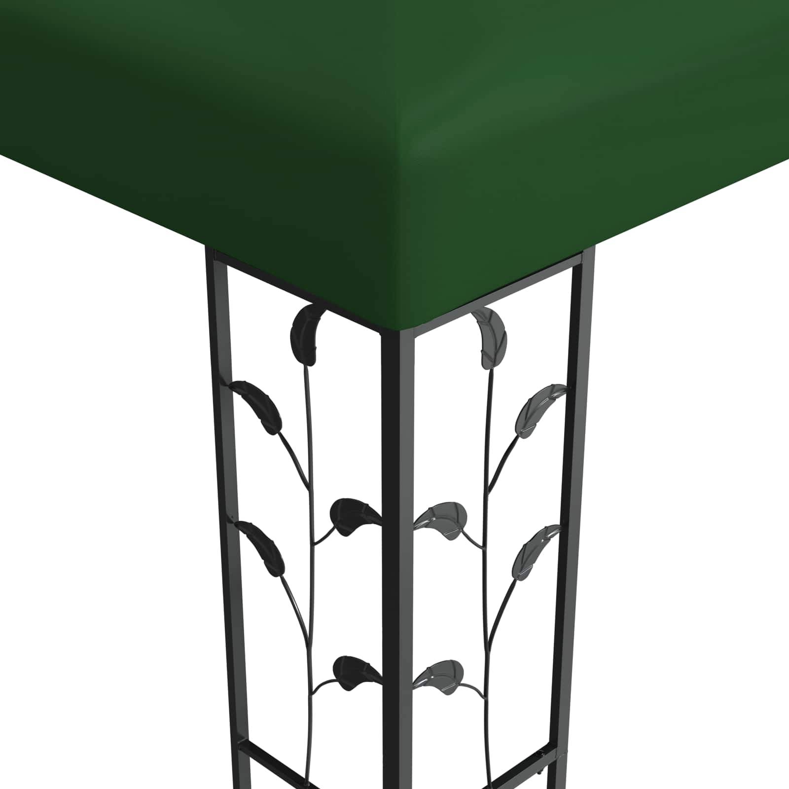 vidaXL Pavillon 3,97 x 2,96 x 2,68 m Grün Polyester und Stahl