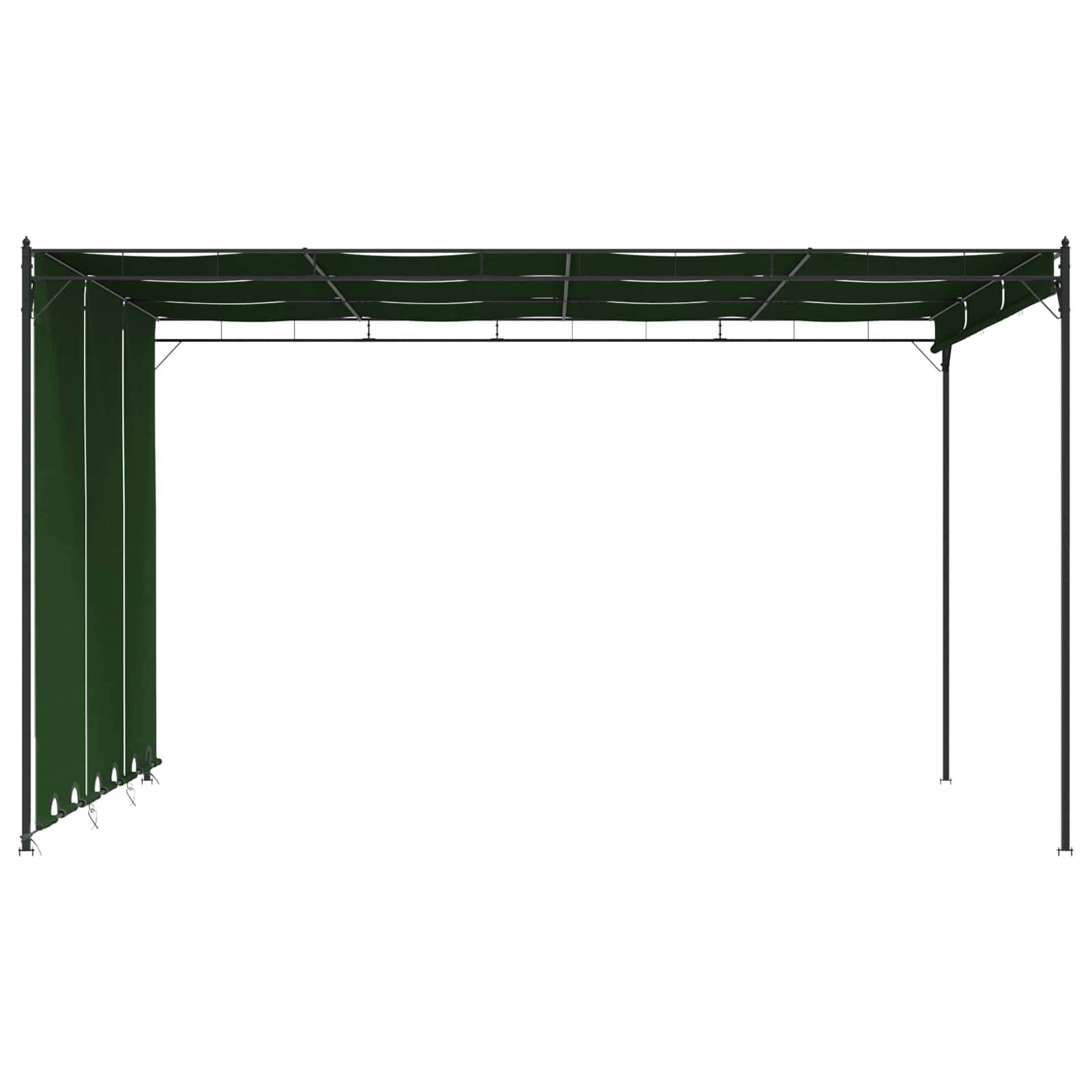 vidaXL Pavillon 4 x 3 x 2,3 m Grün Polyester und Stahl