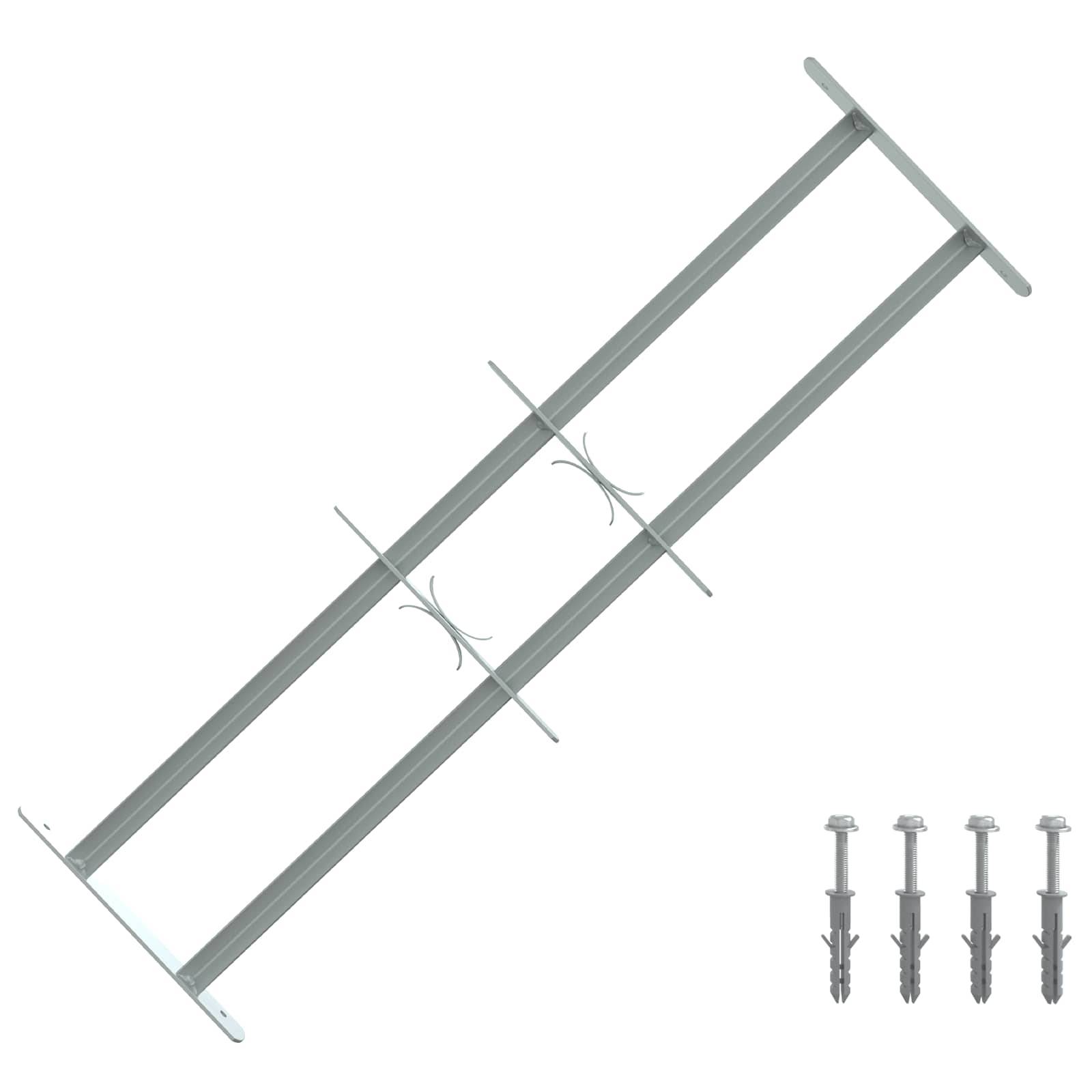 vidaXL Sicherheitsgitter für Fenster mit 2 Querstangen 3 pcs
