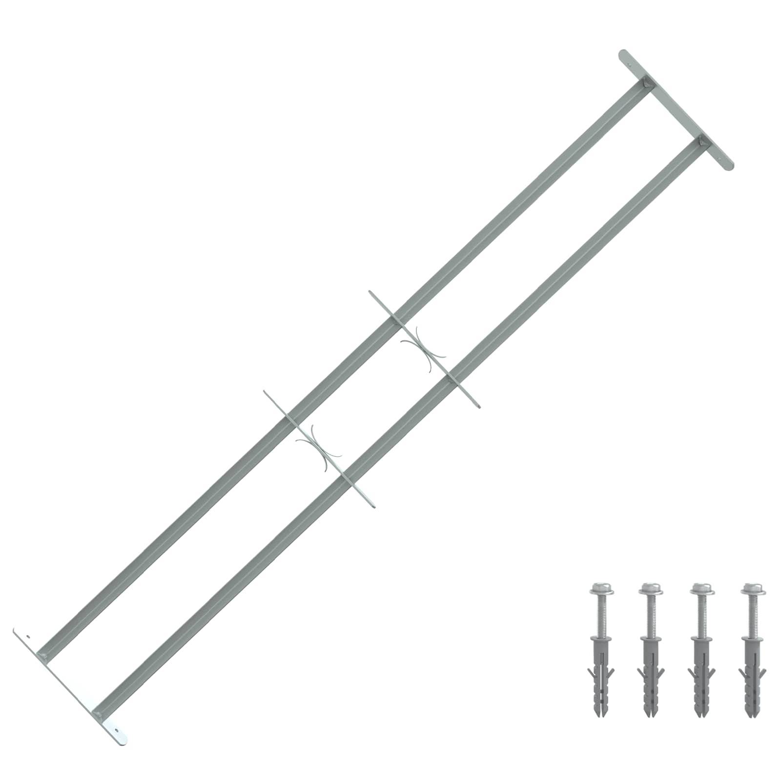 vidaXL Sicherheitsgitter für Fenster mit 2 Querstangen 3 pcs