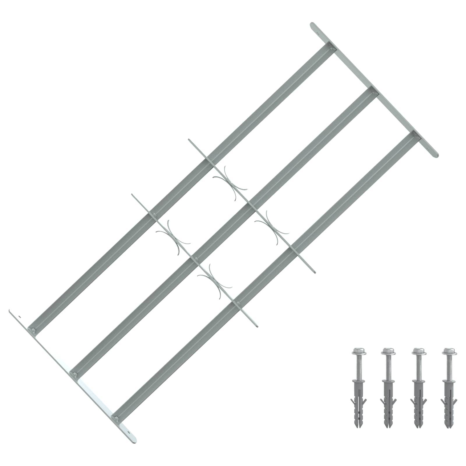 vidaXL Sicherheitsgitter für Fenster mit 3 Querstangen 3 pcs