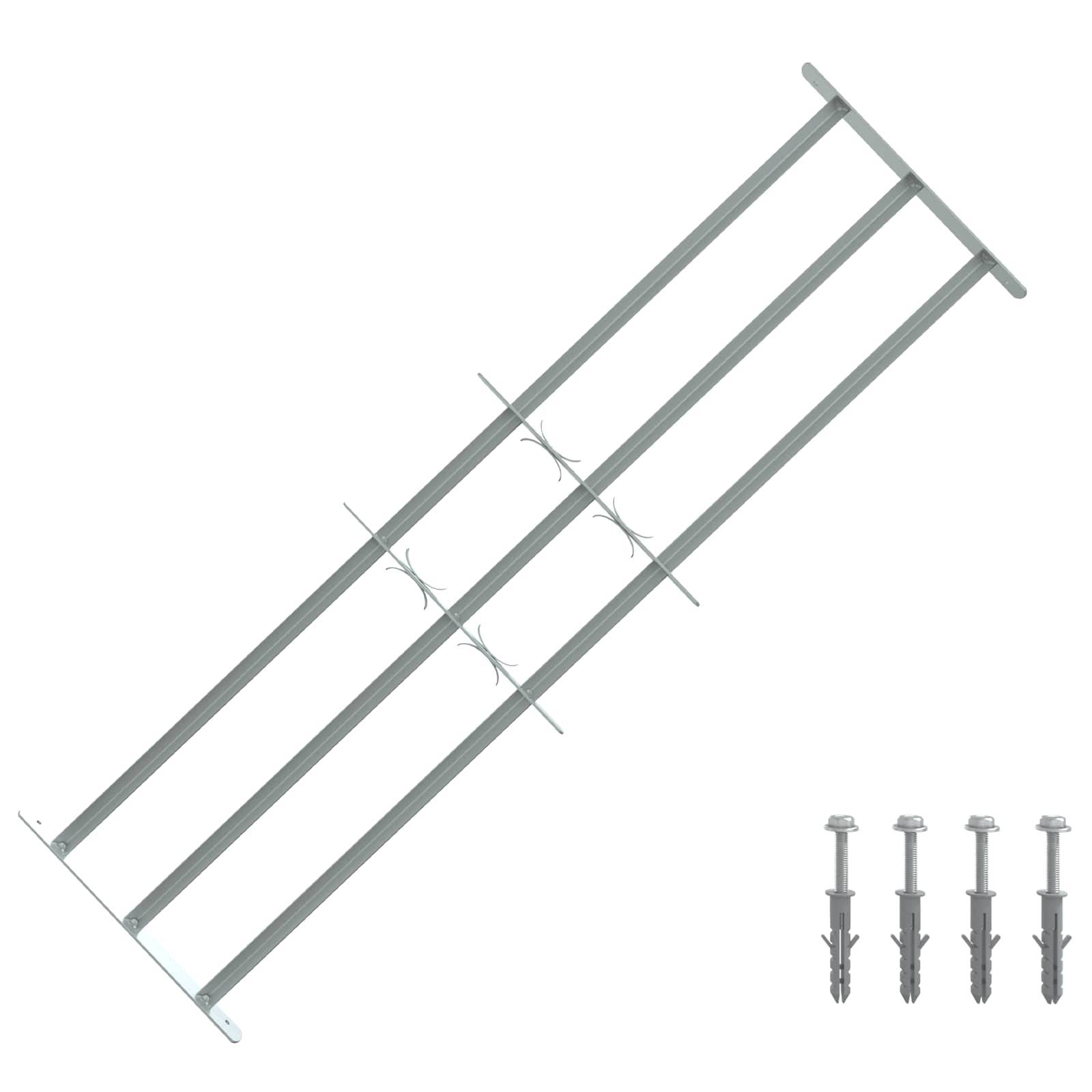 vidaXL Sicherheitsgitter für Fenster mit 3 Querstangen 3 pcs