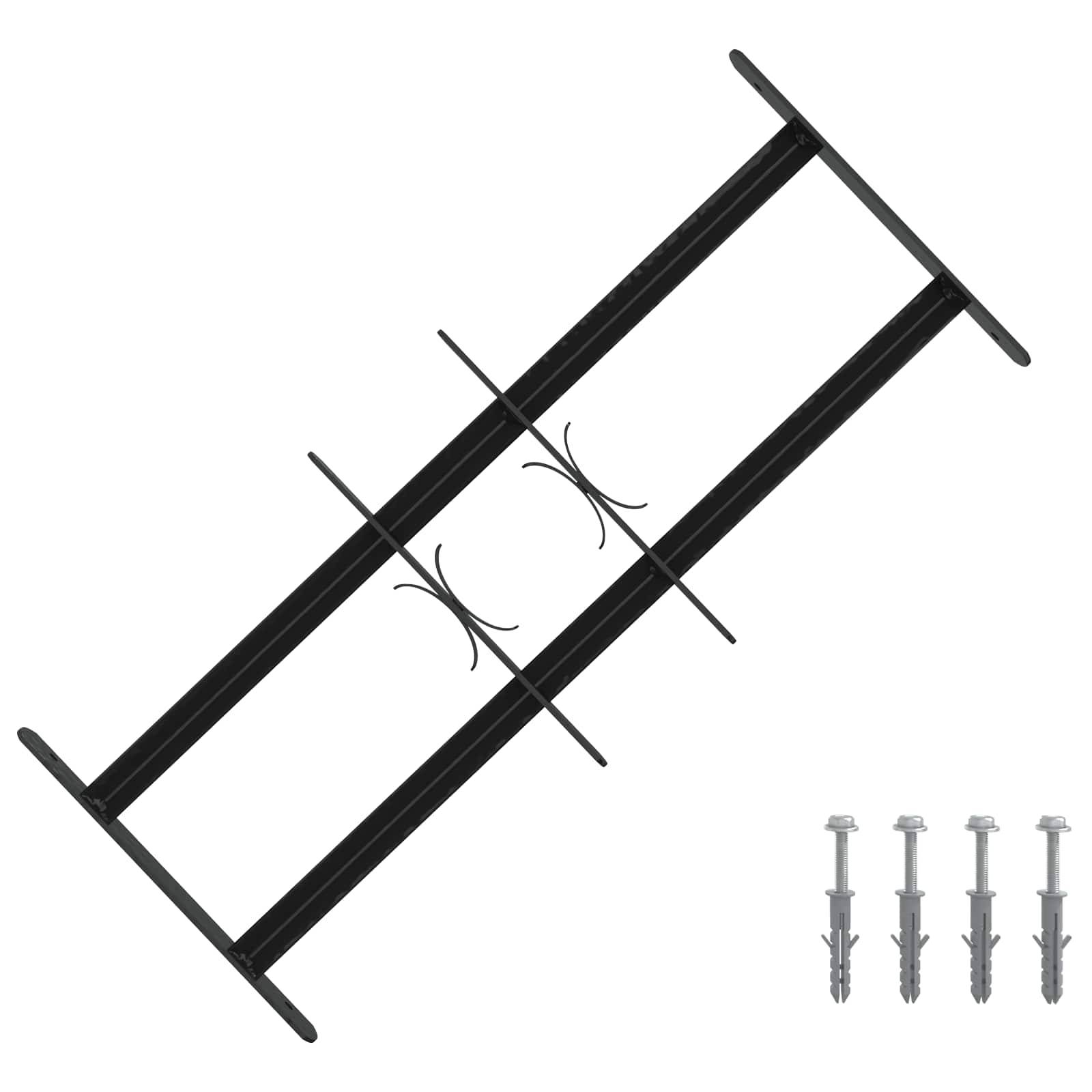 vidaXL Sicherheitsgitter für Fenster mit 2 Querstangen 3 pcs 43-74 cm