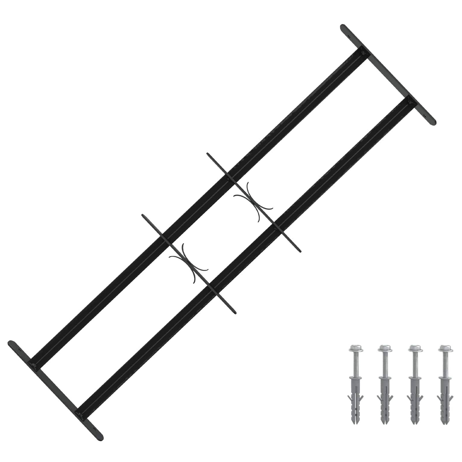 vidaXL Sicherheitsgitter für Fenster mit 2 Querstangen 3 pcs 63-114 cm