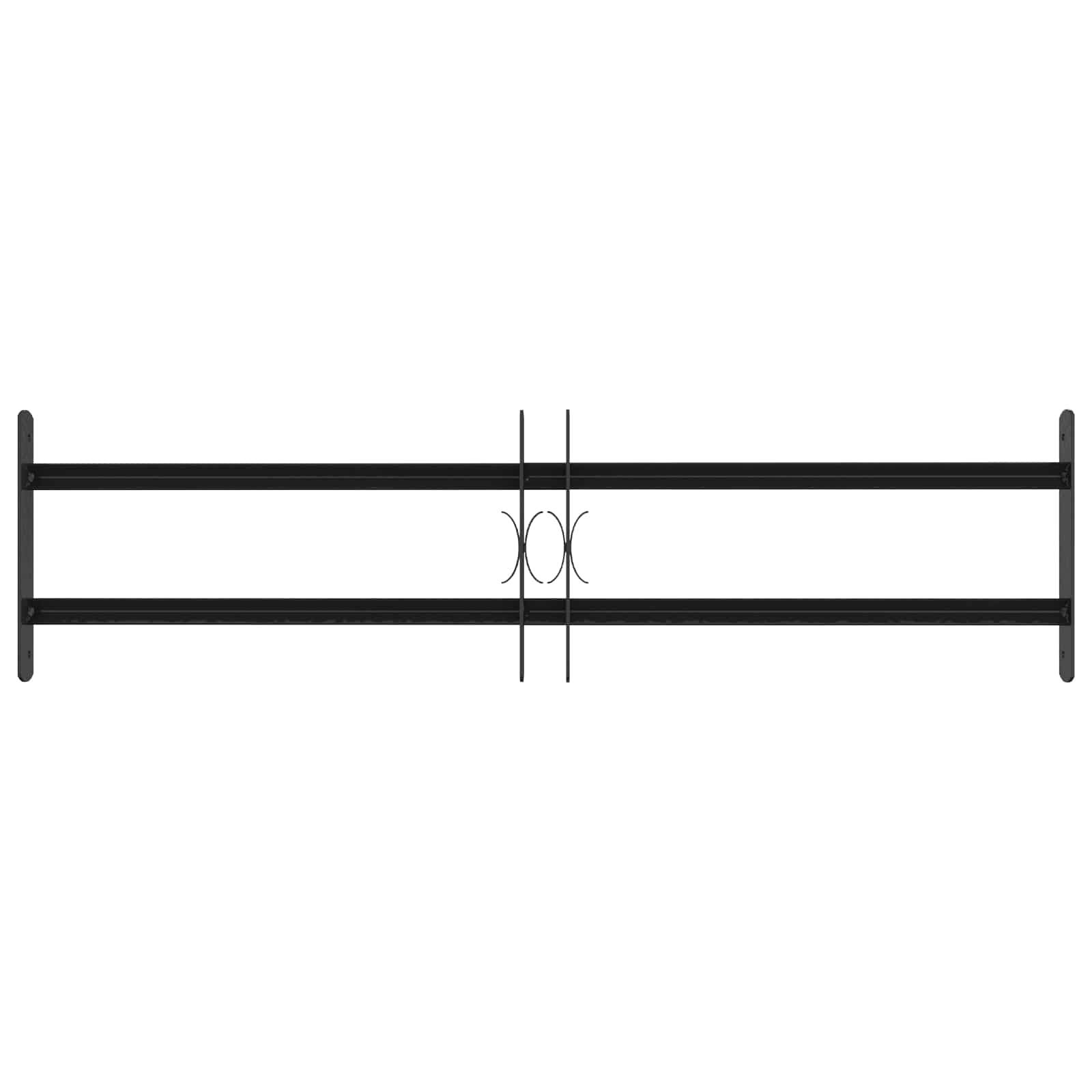 vidaXL Sicherheitsgitter für Fenster mit 2 Querstangen 3 pcs 63-114 cm
