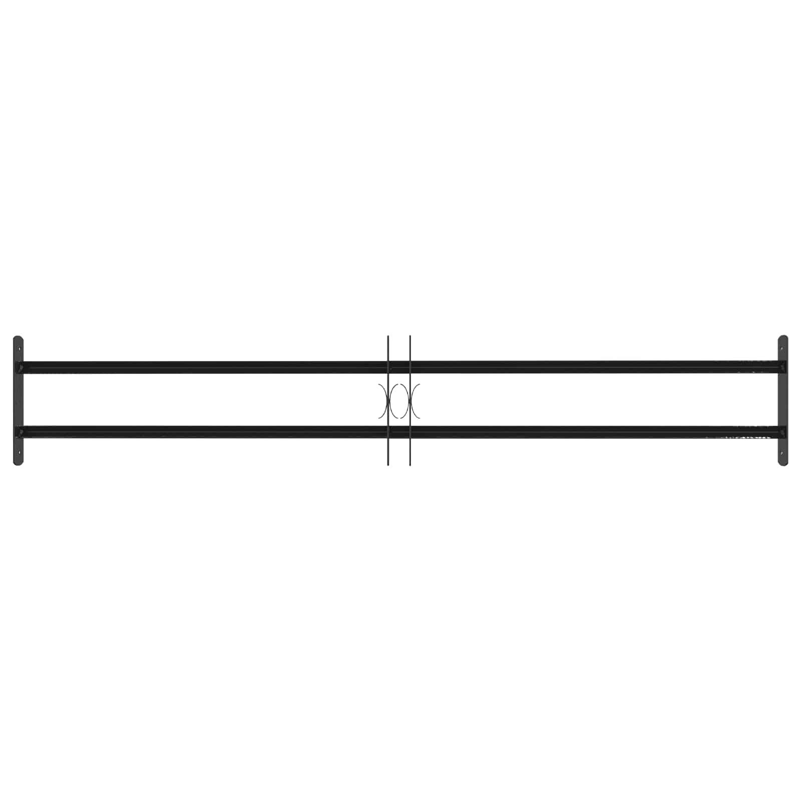vidaXL Sicherheitsgitter für Fenster mit 2 Querstangen 3 pcs 93-174 cm