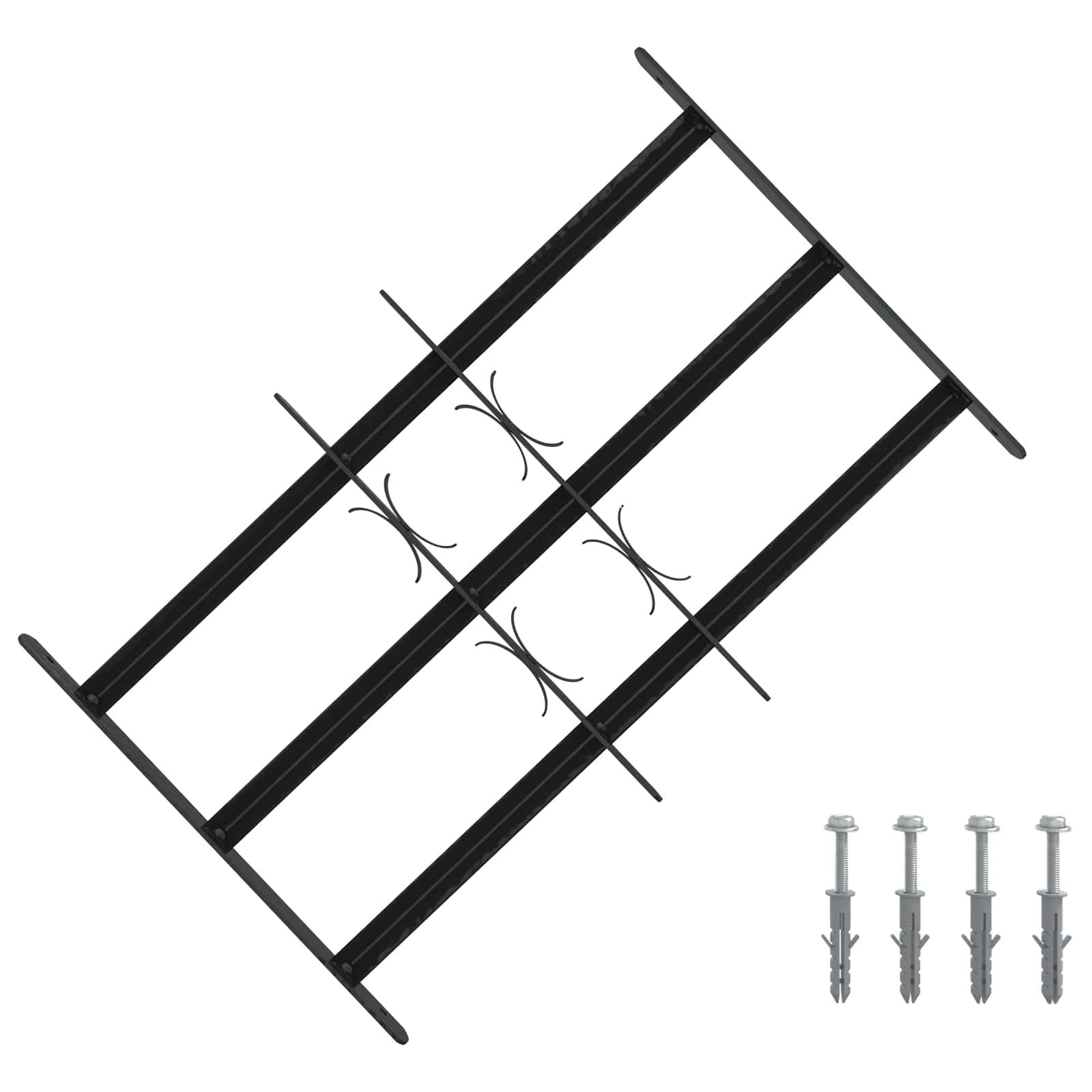 vidaXL Sicherheitsgitter für Fenster mit 3 Querstangen 3 pcs 43-74 cm