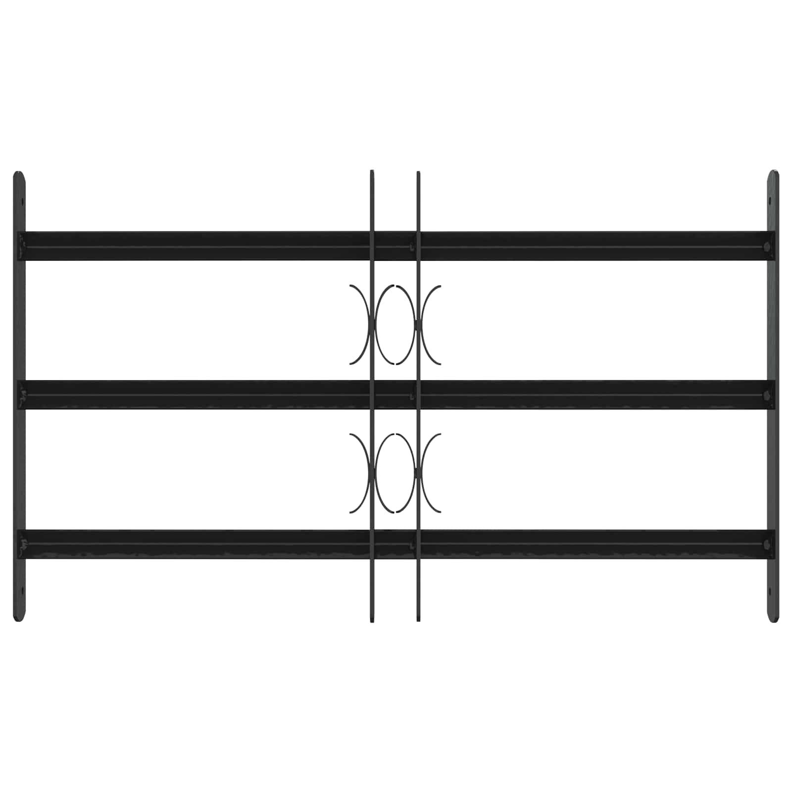 vidaXL Sicherheitsgitter für Fenster mit 3 Querstangen 3 pcs 43-74 cm