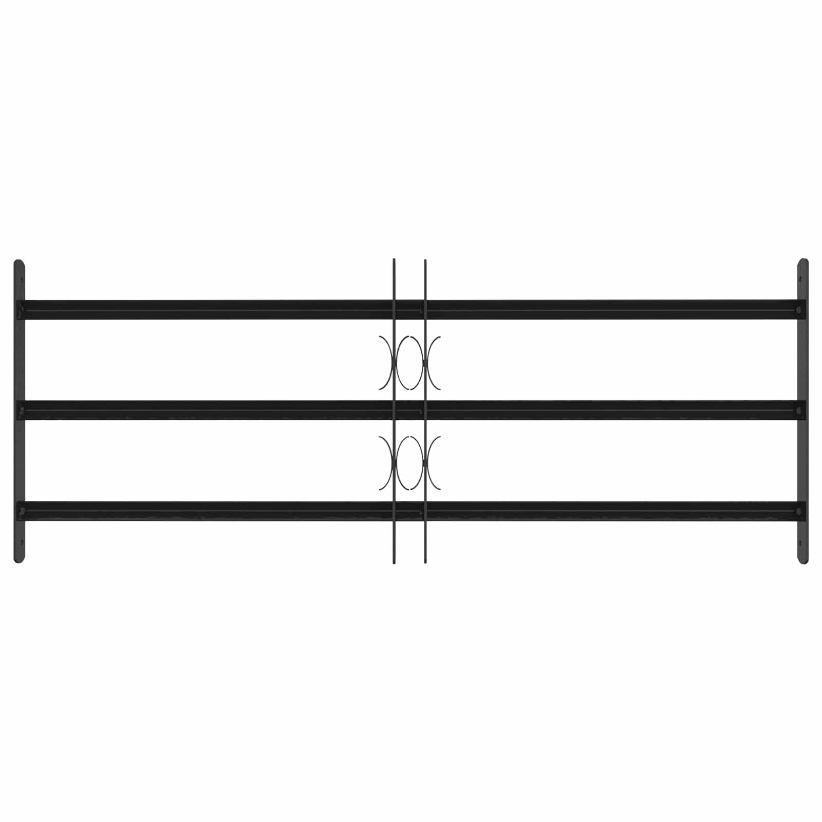 vidaXL Sicherheitsgitter für Fenster mit 3 Querstangen 3 pcs 63-114 cm