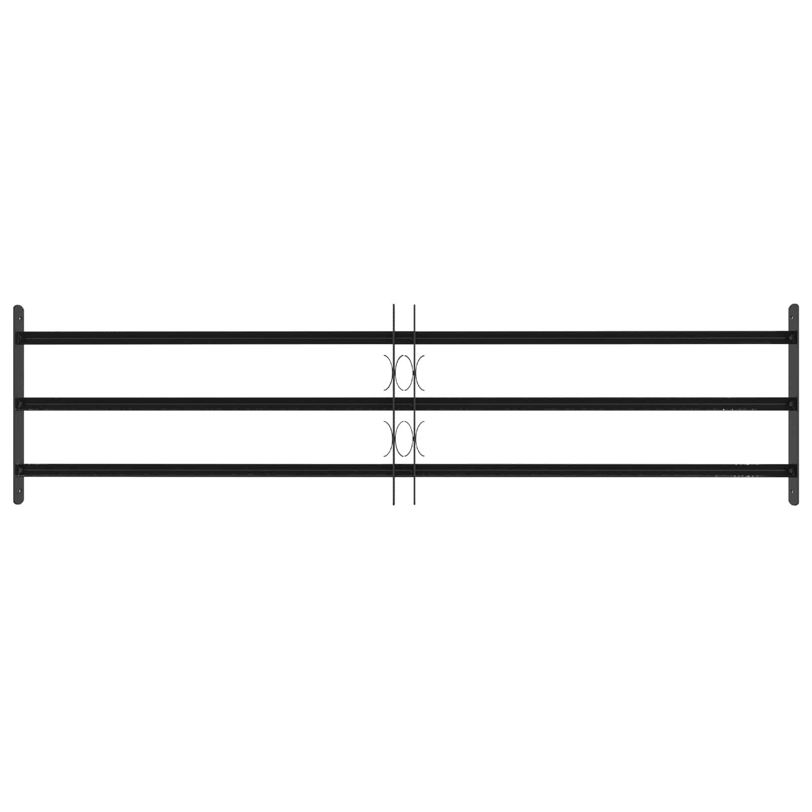 vidaXL Sicherheitsgitter für Fenster mit 3 Querstangen 3 pcs 93-174 cm