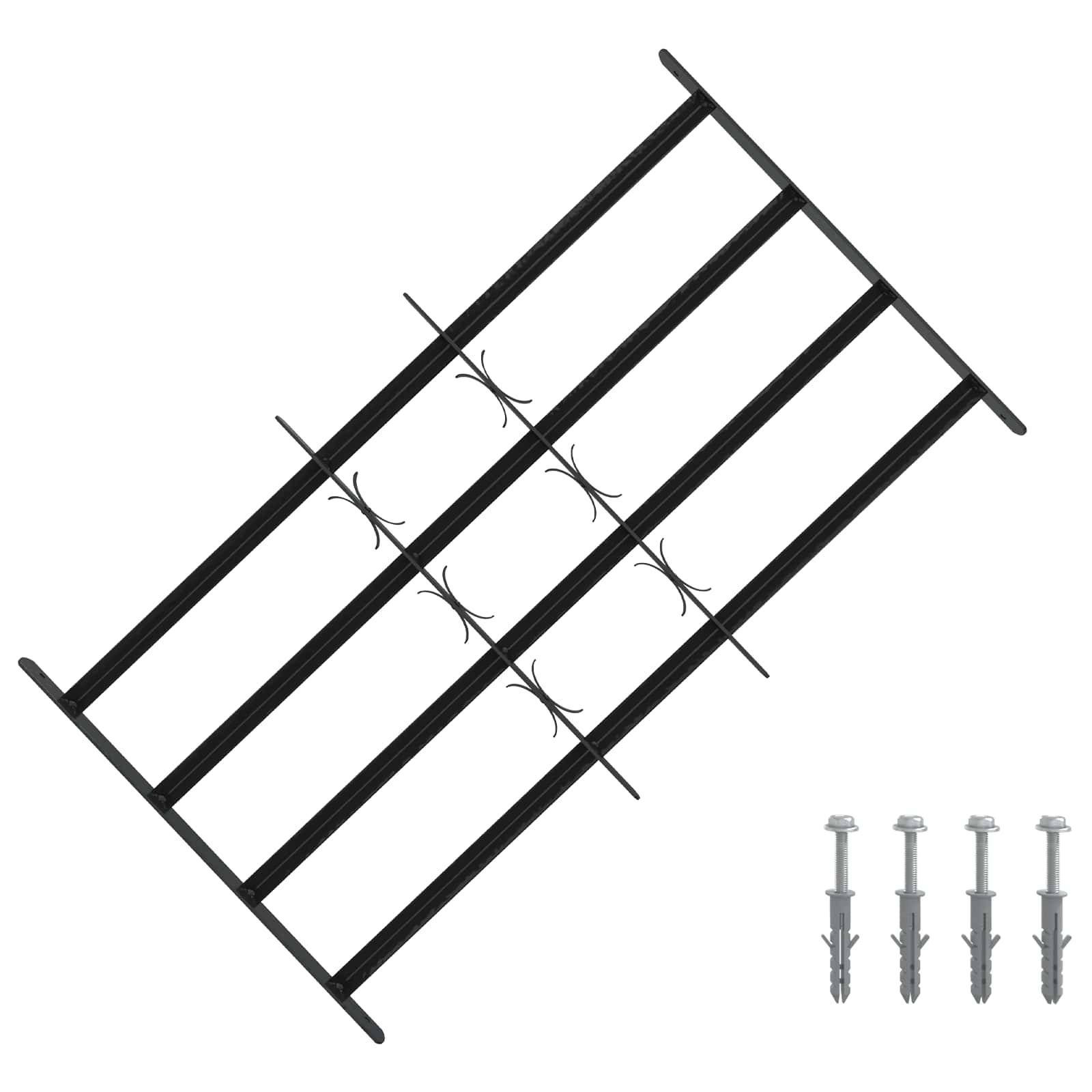 vidaXL Sicherheitsgitter für Fenster mit 4 Querstangen 3 pcs 63-114 cm