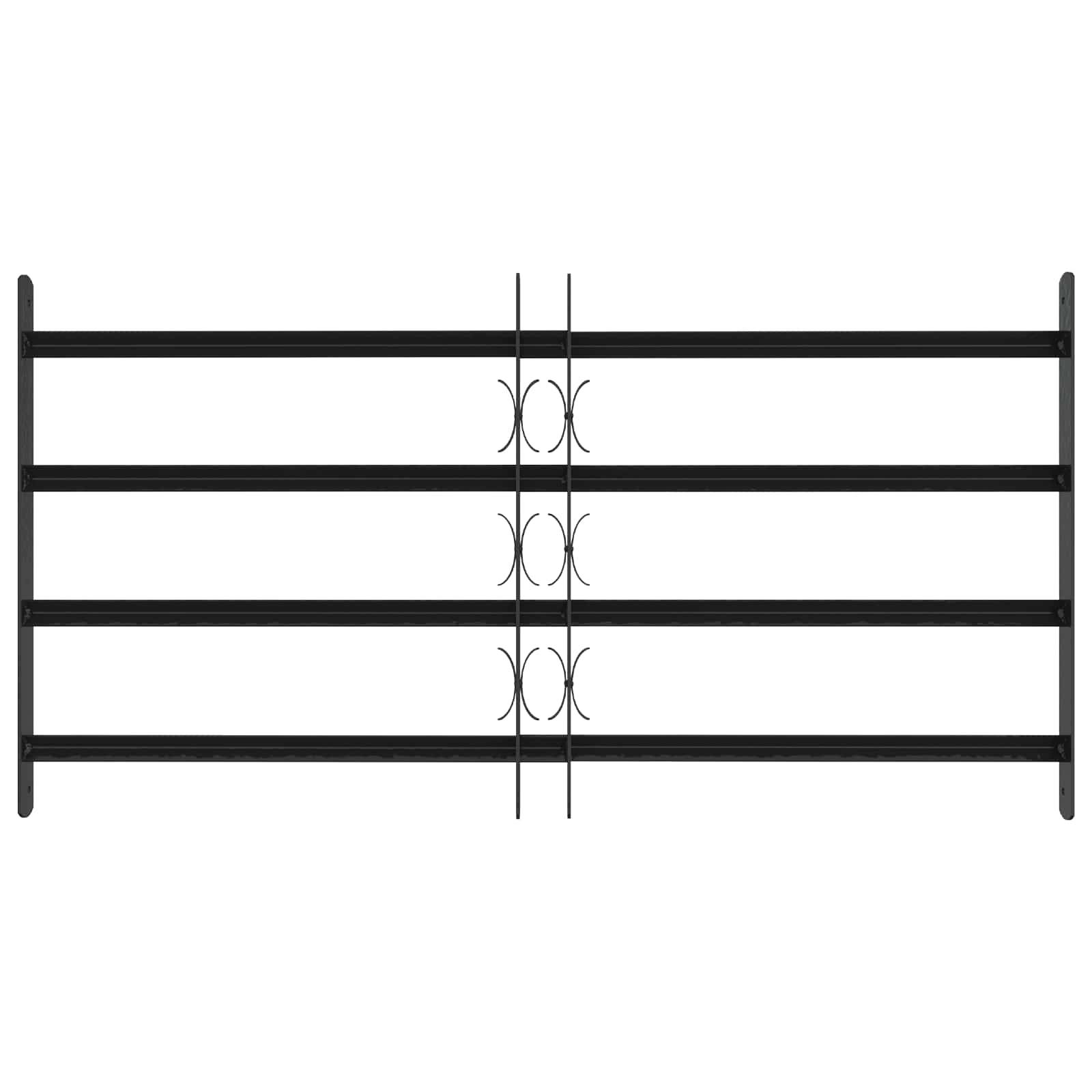 vidaXL Sicherheitsgitter für Fenster mit 4 Querstangen 3 pcs 63-114 cm