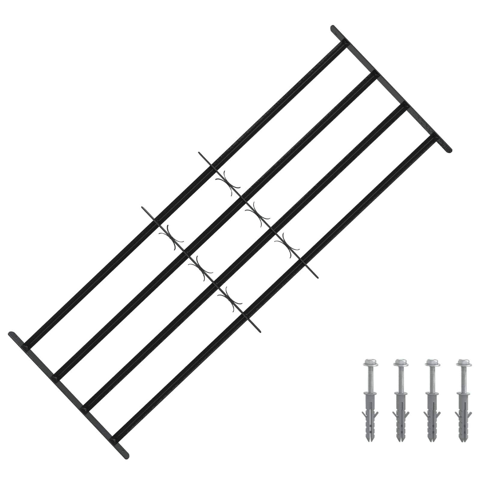 vidaXL Sicherheitsgitter für Fenster mit 4 Querstangen 3 pcs 93-174 cm