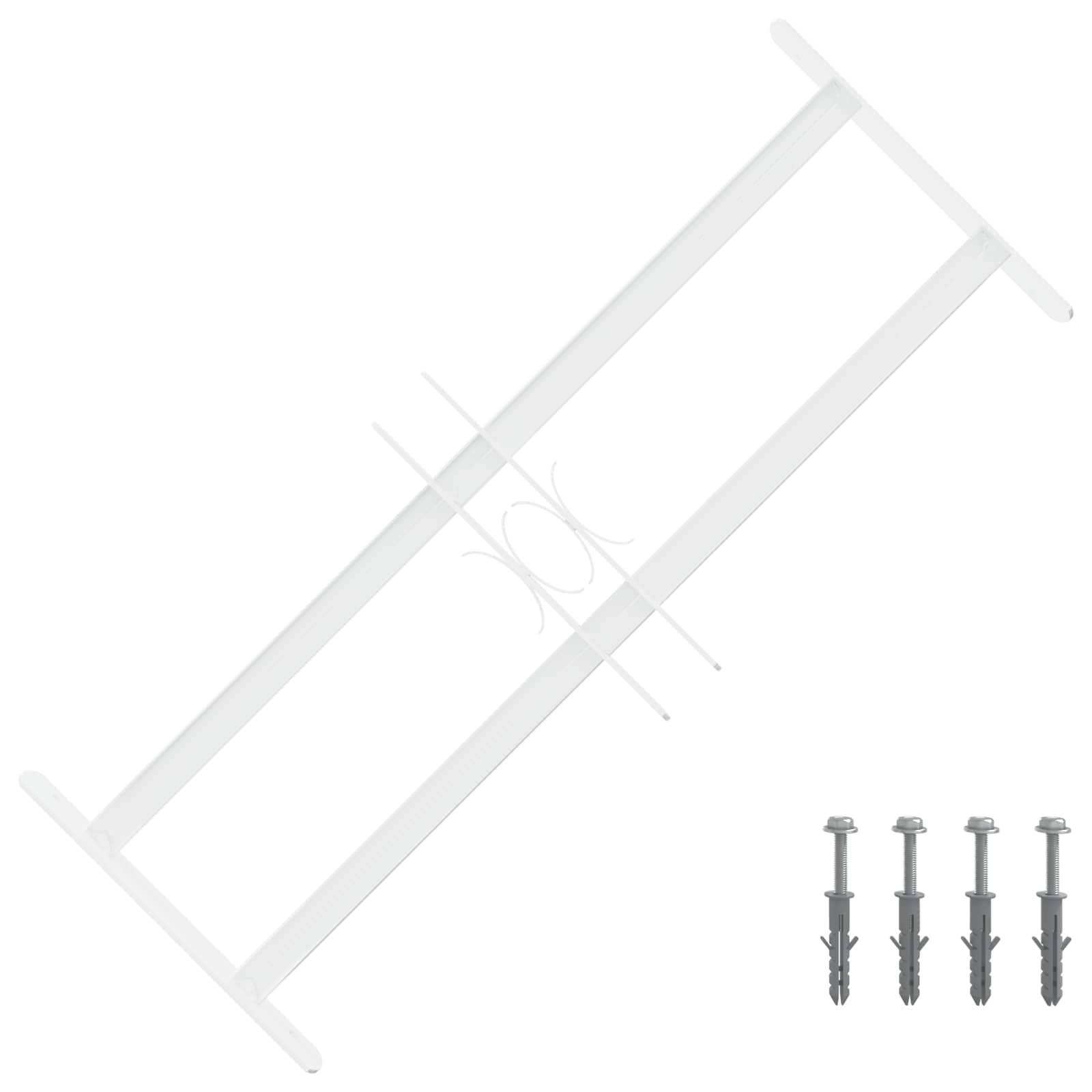 vidaXL Sicherheitsgitter für Fenster mit 2 Querstangen 43-74 cm