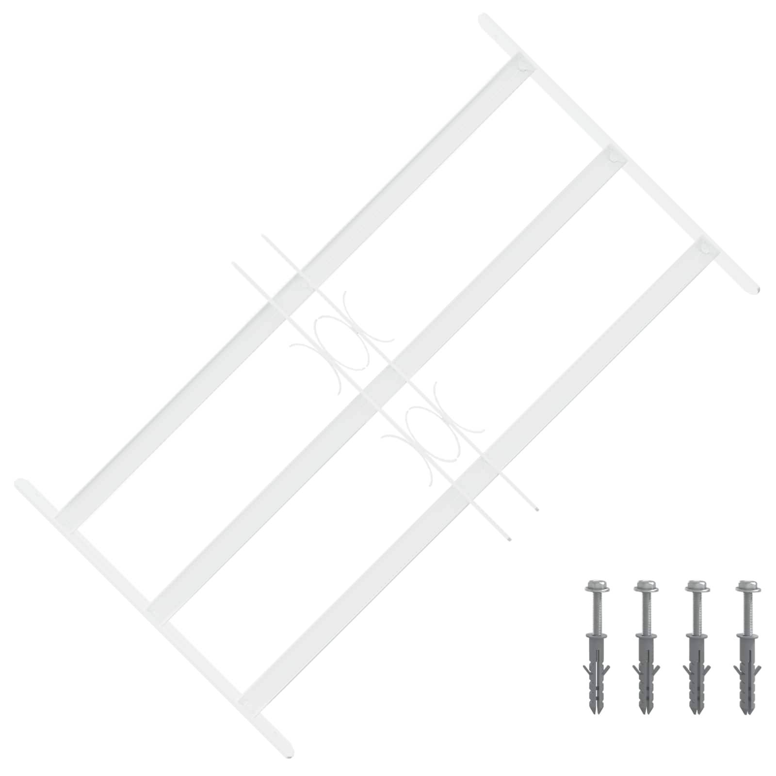 vidaXL Sicherheitsgitter für Fenster mit 3 Querstangen 43-74 cm
