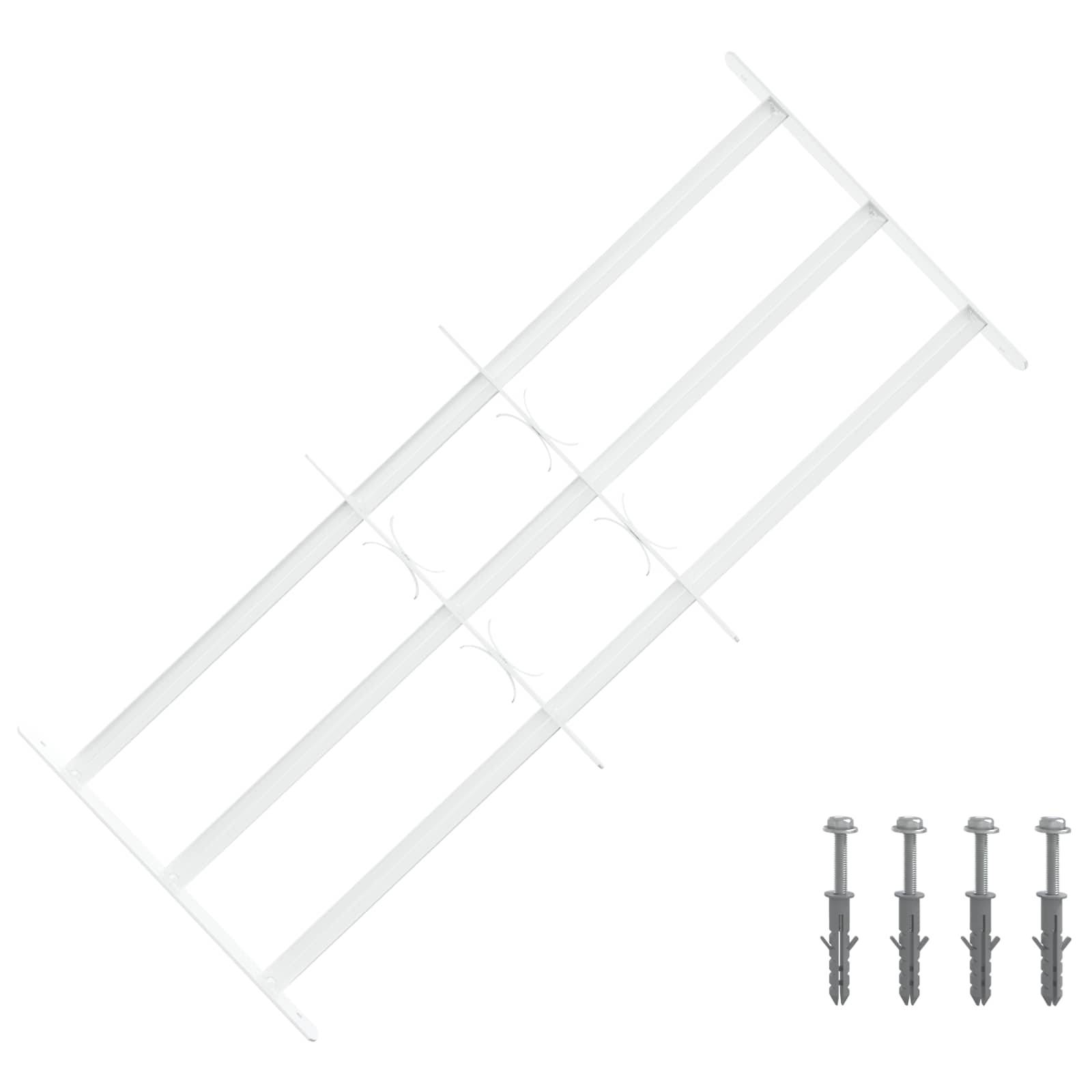 vidaXL Sicherheitsgitter für Fenster mit 3 Querstangen 63-114 cm