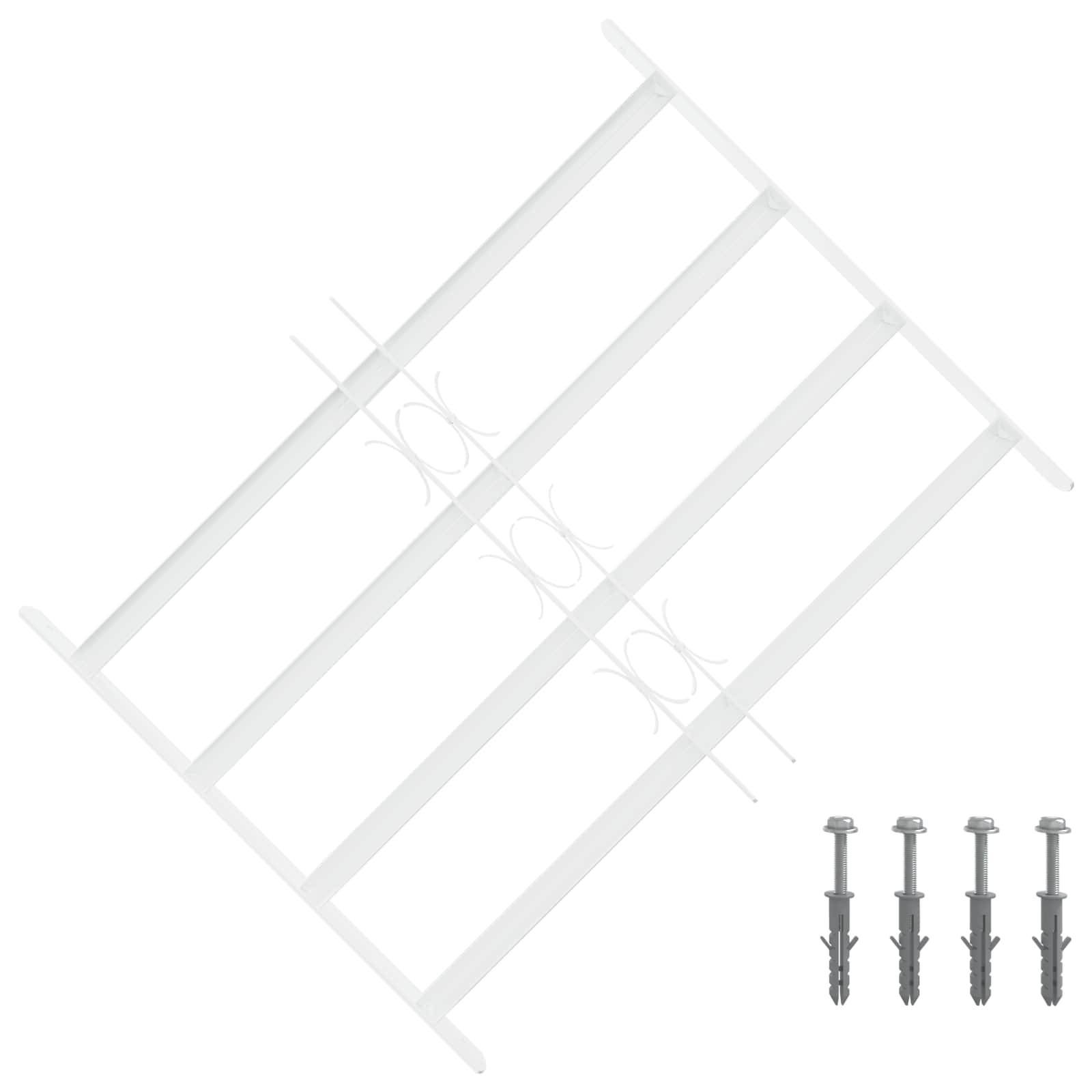 vidaXL Sicherheitsgitter für Fenster mit 4 Querstangen 43-74 cm