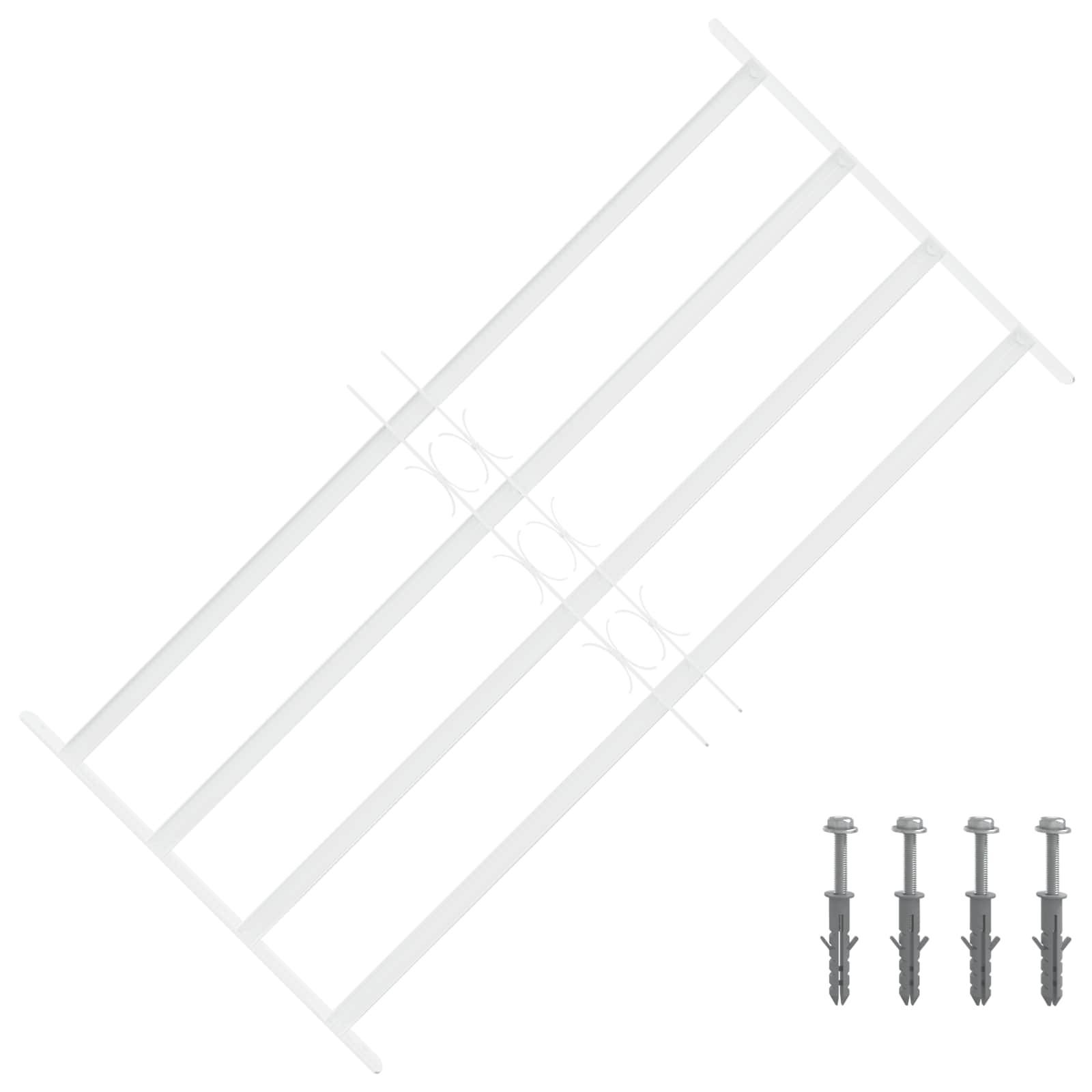 vidaXL Sicherheitsgitter für Fenster mit 4 Querstangen 63-114 cm