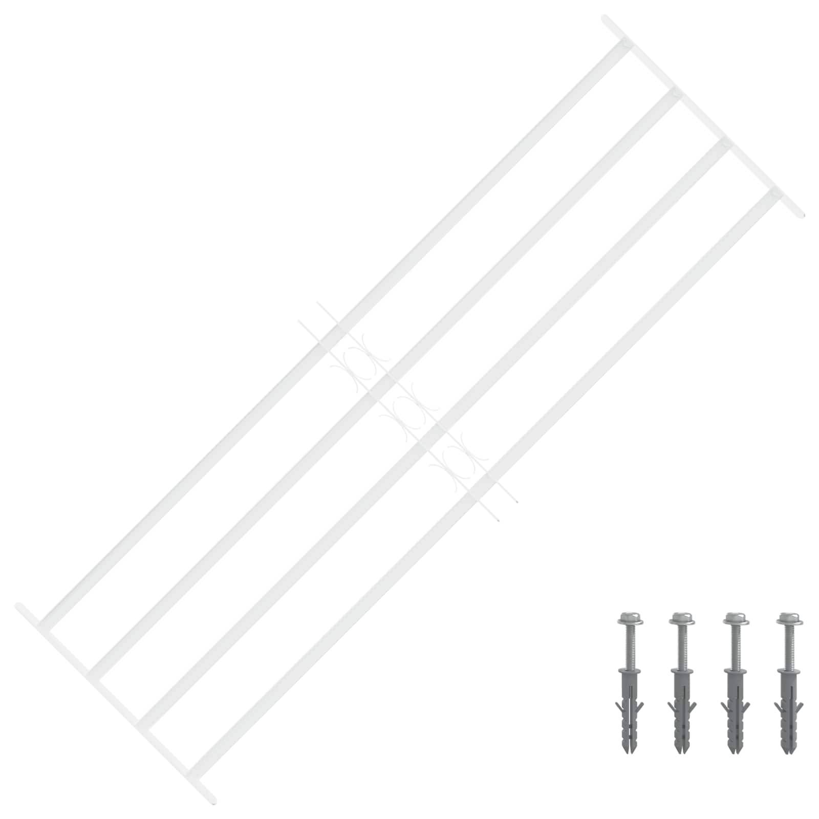 vidaXL Sicherheitsgitter für Fenster mit 4 Querstangen 93-174 cm