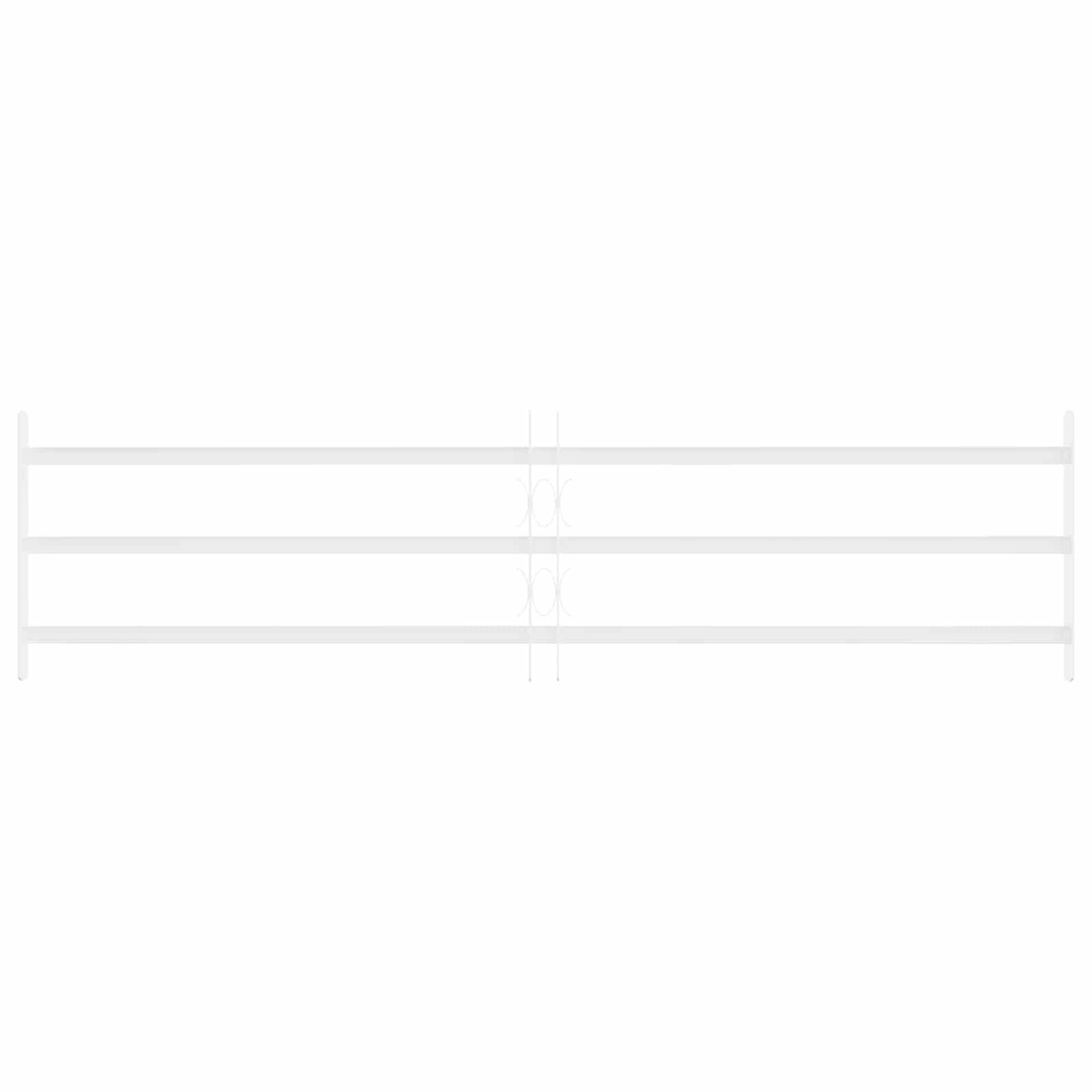 vidaXL Sicherheitsgitter für Fenster mit 3 Querstangen 3 pcs 93-174 cm