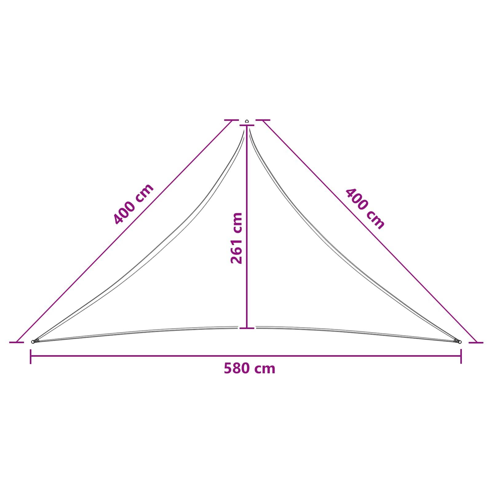 vidaXL Sonnensegel 4 x 4 x 5,8 m HDPE