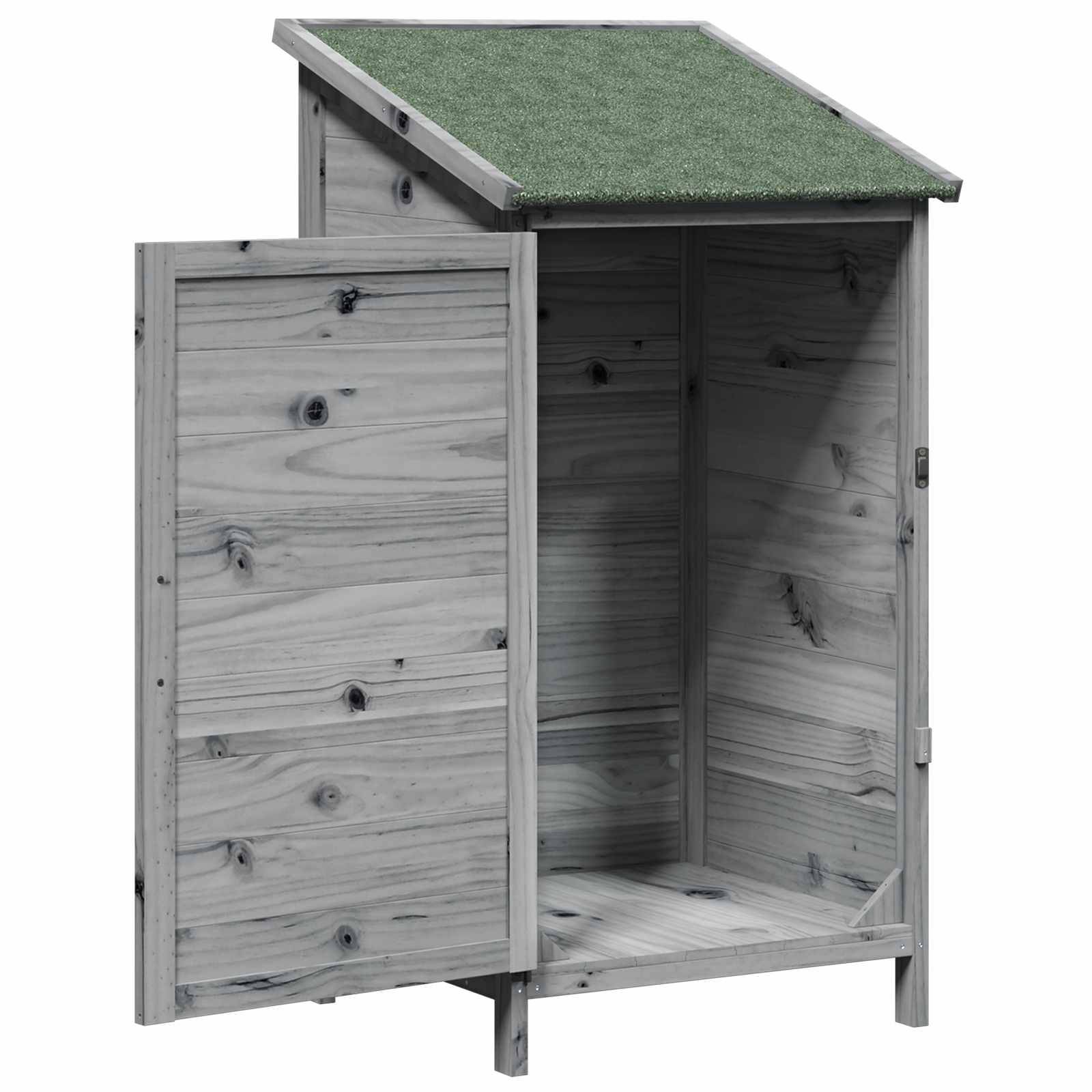 vidaXL Garten Shed Grau 59 x 56 x 113,5 cm Holzwerkstoff