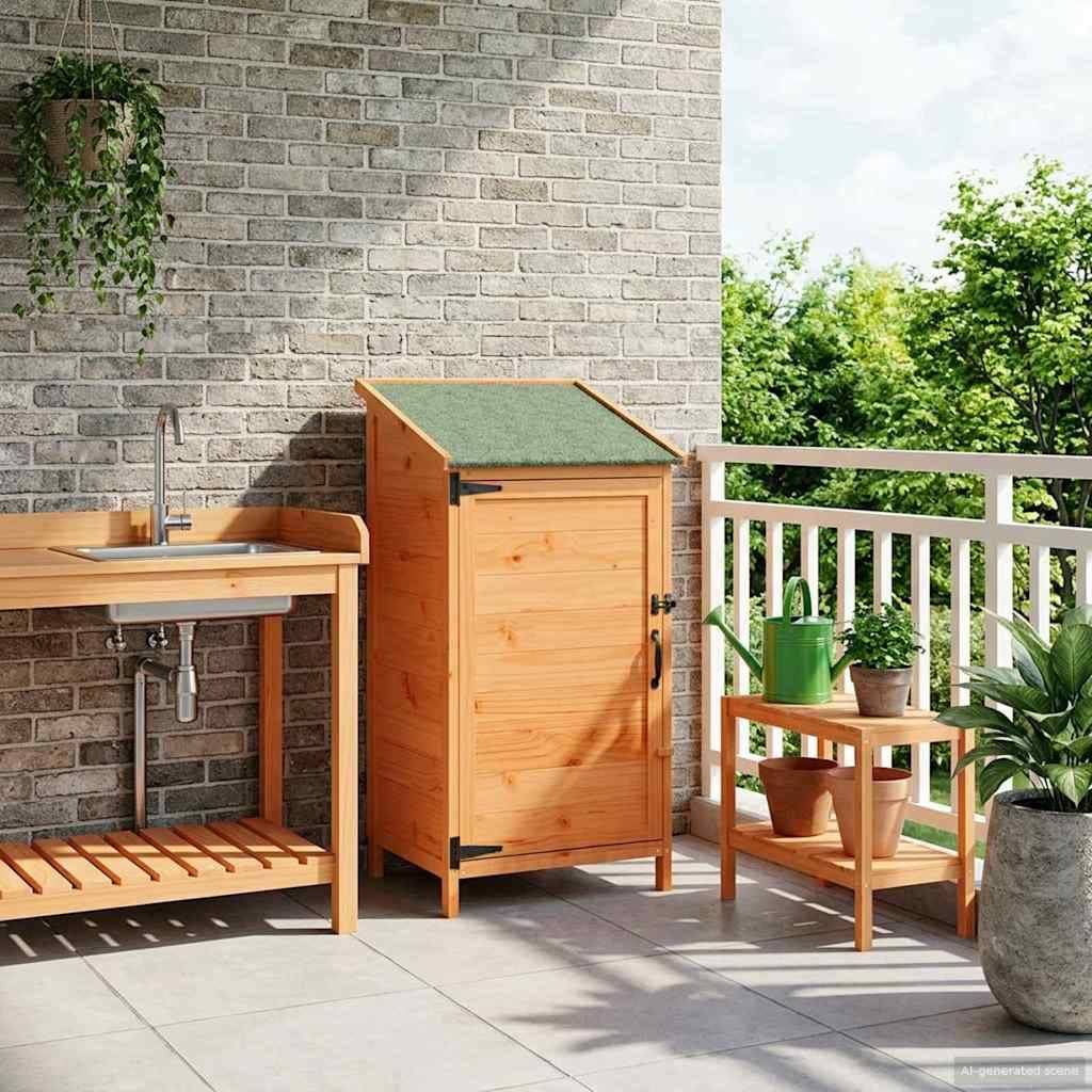 vidaXL Garten Shed Braun 59 x 56 x 113,5 cm Holzwerkstoff
