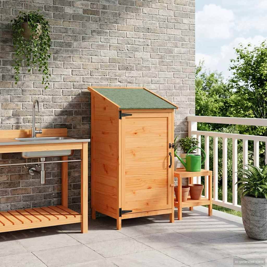 vidaXL Garten Shed Braun 59 x 56 x 113,5 cm Holzwerkstoff