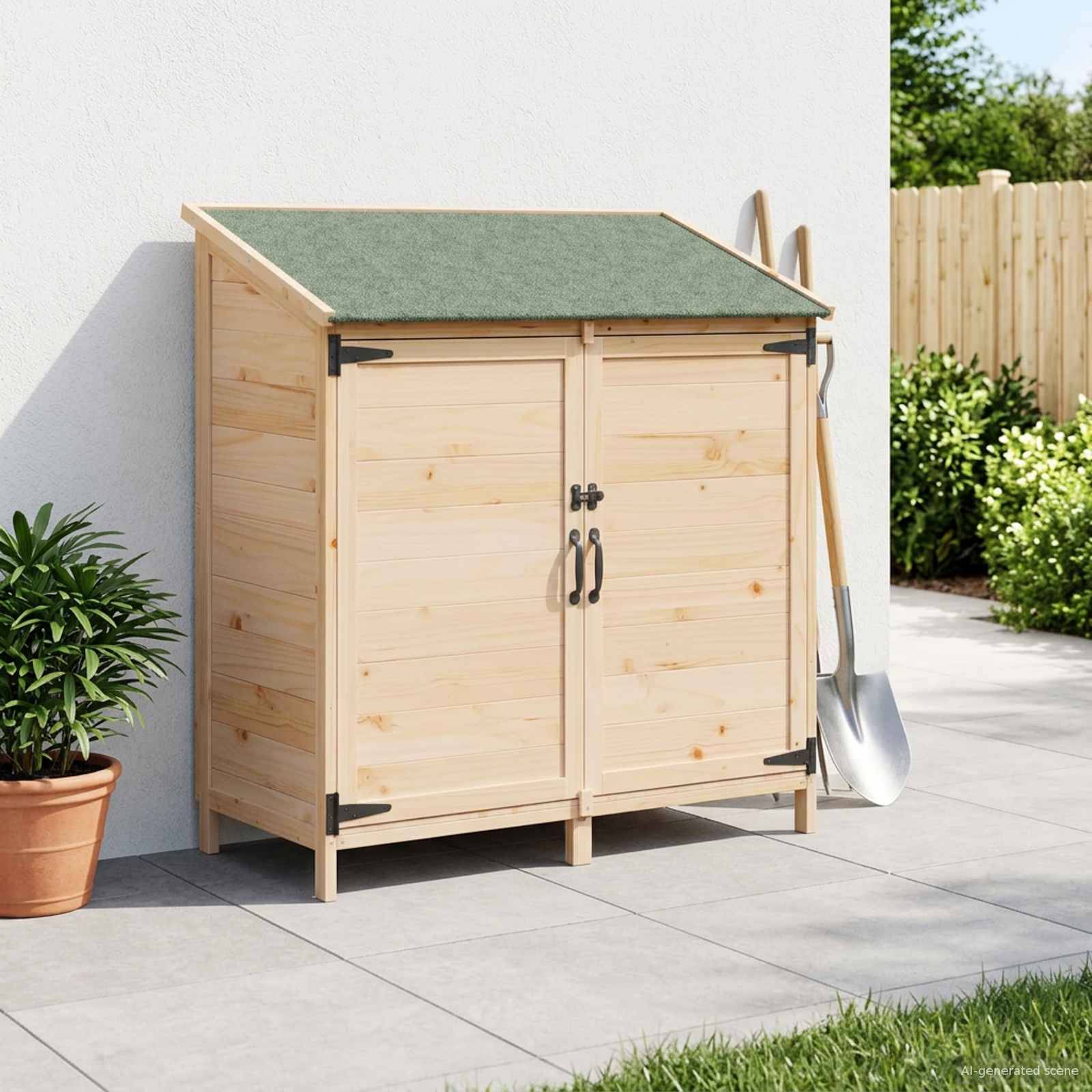 vidaXL Garten Shed Natur 106,5 x 56 x 113,5 cm Holzwerkstoff