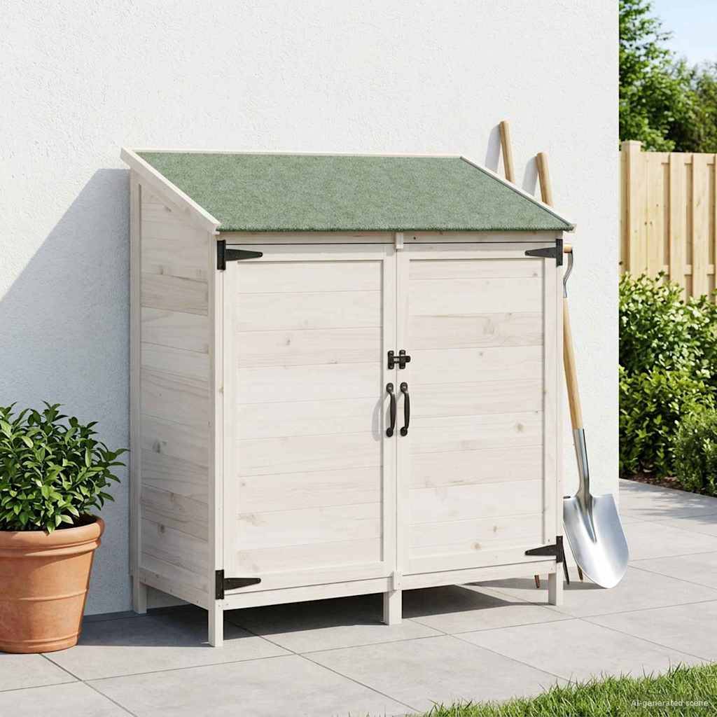 vidaXL Garten Shed Weiß 106,5 x 56 x 113,5 cm Holzwerkstoff