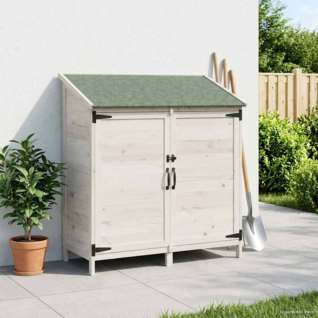 vidaXL Garten Shed Weiß 106,5 x 56 x 113,5 cm Holzwerkstoff