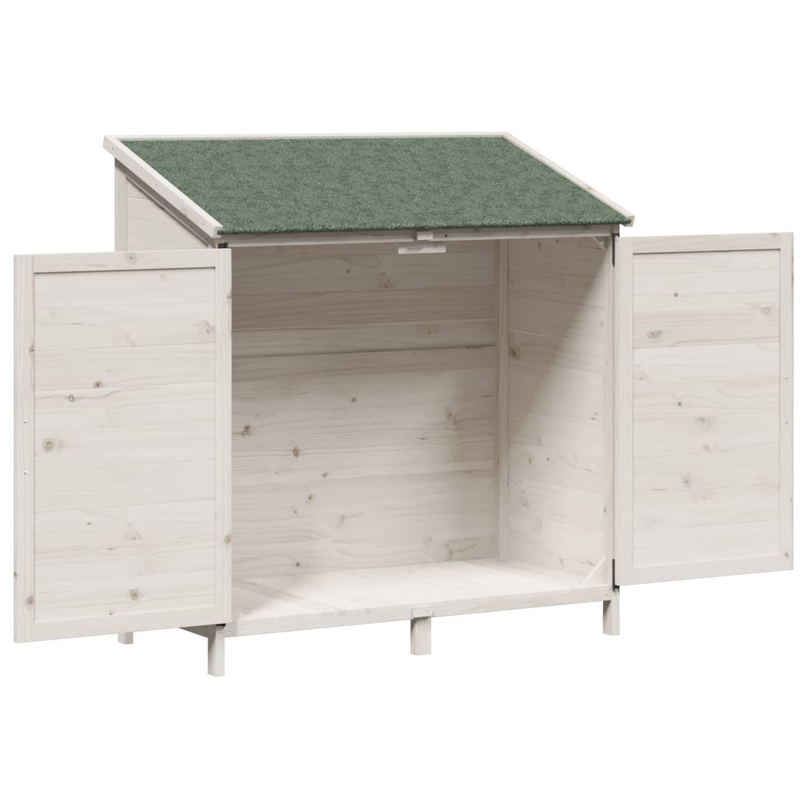 vidaXL Garten Shed Weiß 106,5 x 56 x 113,5 cm Holzwerkstoff