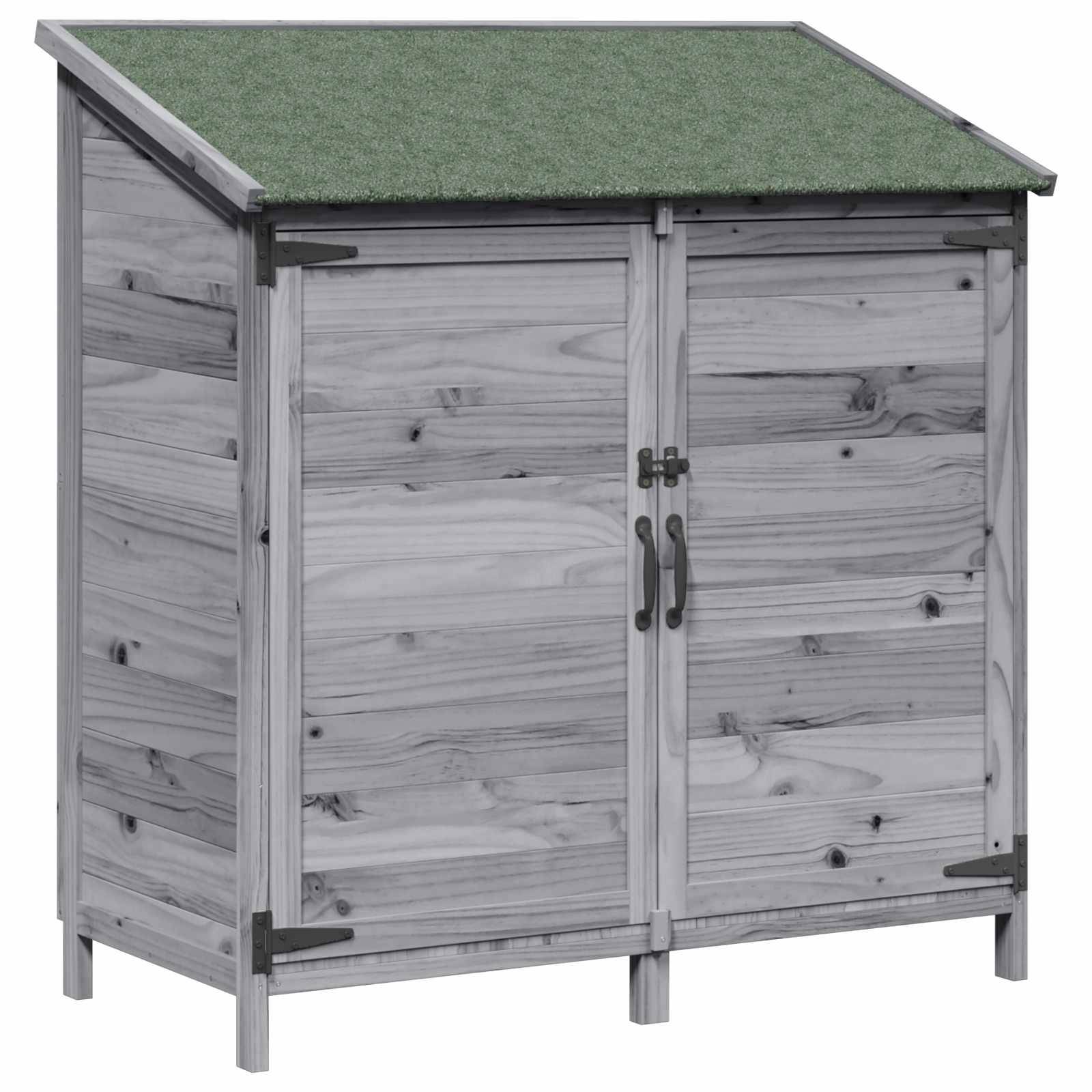 vidaXL Garten Shed Grau 106,5 x 56 x 113,5 cm Holzwerkstoff