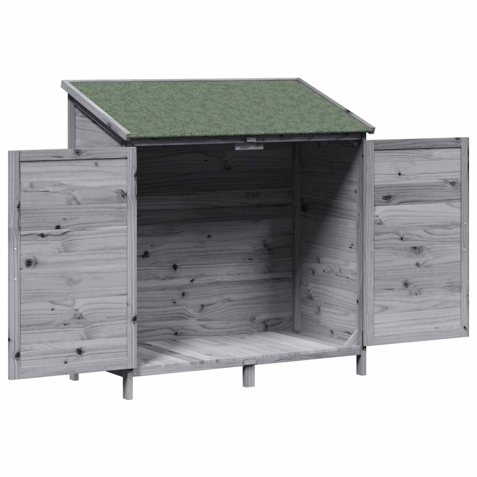 vidaXL Garten Shed Grau 106,5 x 56 x 113,5 cm Holzwerkstoff