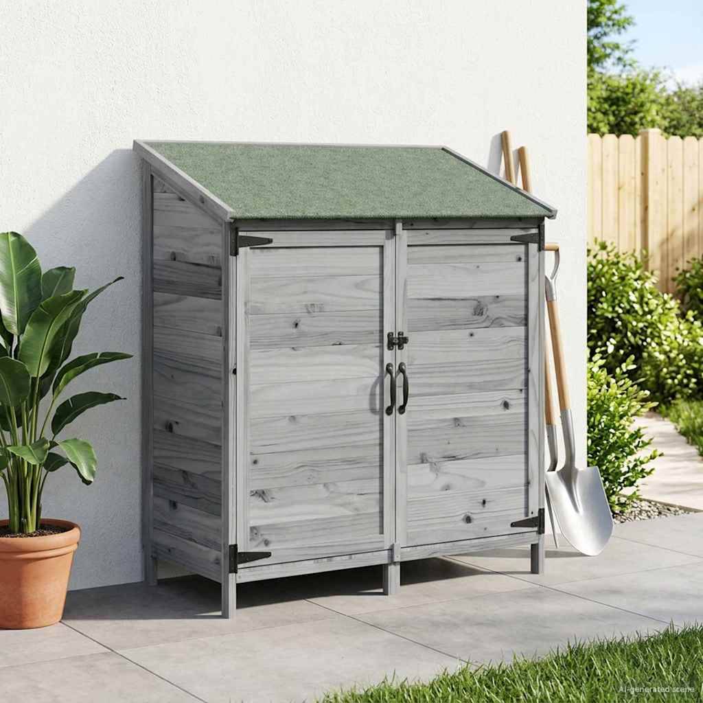 vidaXL Garten Shed Grau 106,5 x 56 x 113,5 cm Holzwerkstoff