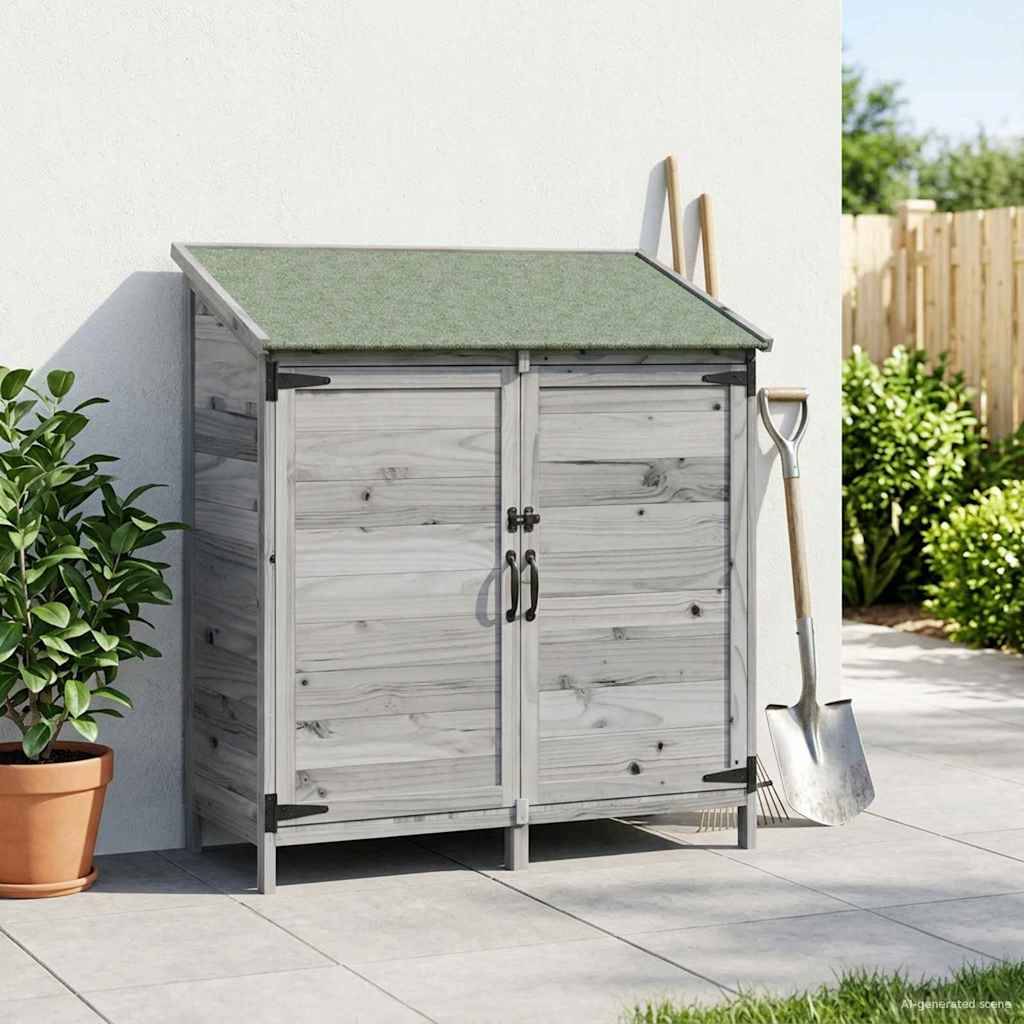vidaXL Garten Shed Grau 106,5 x 56 x 113,5 cm Holzwerkstoff