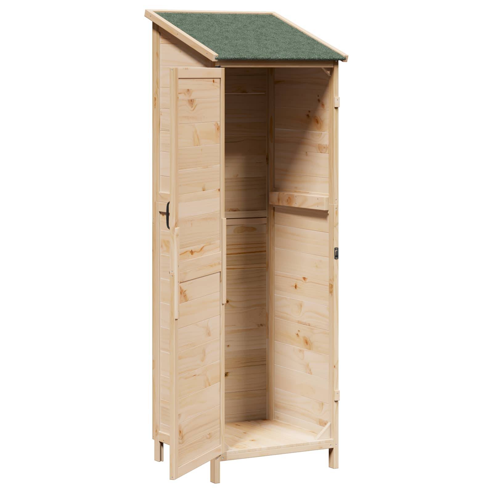 vidaXL Garten Shed Natur 59,5 x 56 x 176,5 cm Holzwerkstoff