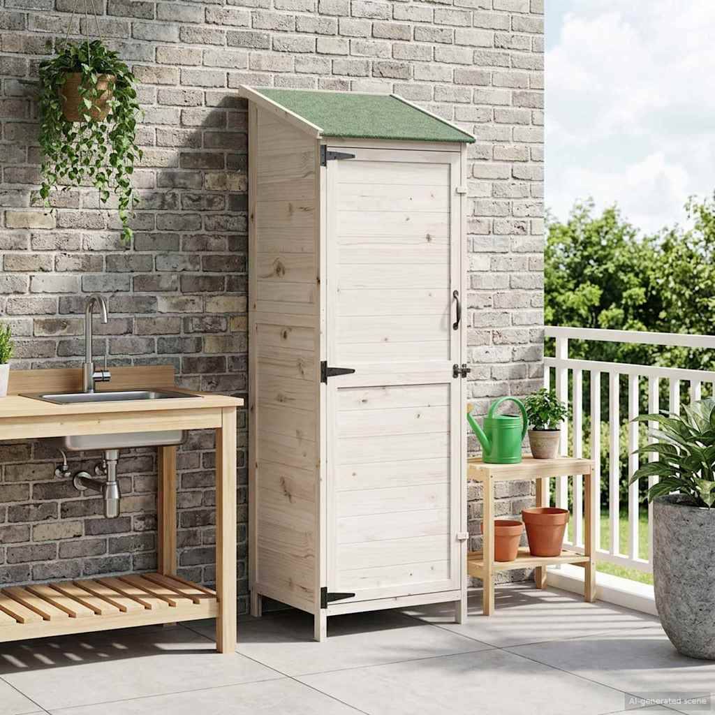 vidaXL Garten Shed Weiß 59,5 x 56 x 176,5 cm Holzwerkstoff
