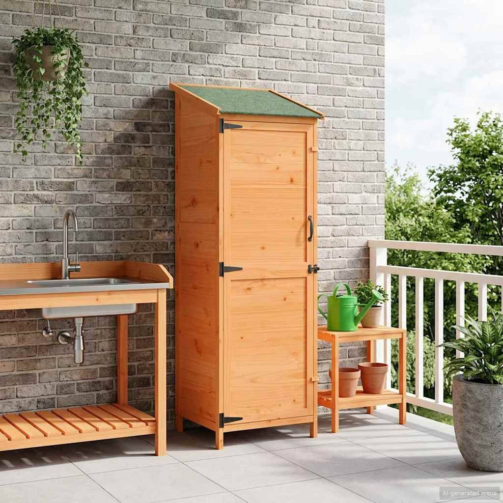 vidaXL Garten Shed Braun 59,5 x 56 x 176,5 cm Holzwerkstoff