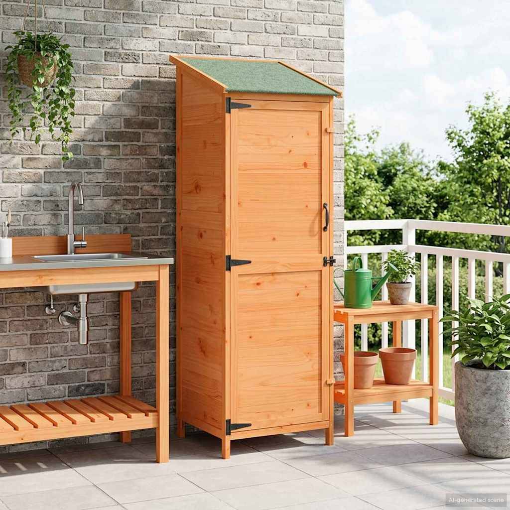 vidaXL Garten Shed Braun 59,5 x 56 x 176,5 cm Holzwerkstoff