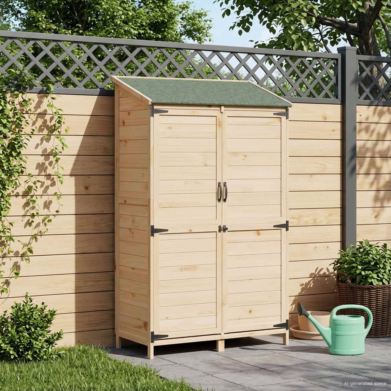 vidaXL Garten Shed Natur 106,5 x 56 x 176 cm Holzwerkstoff