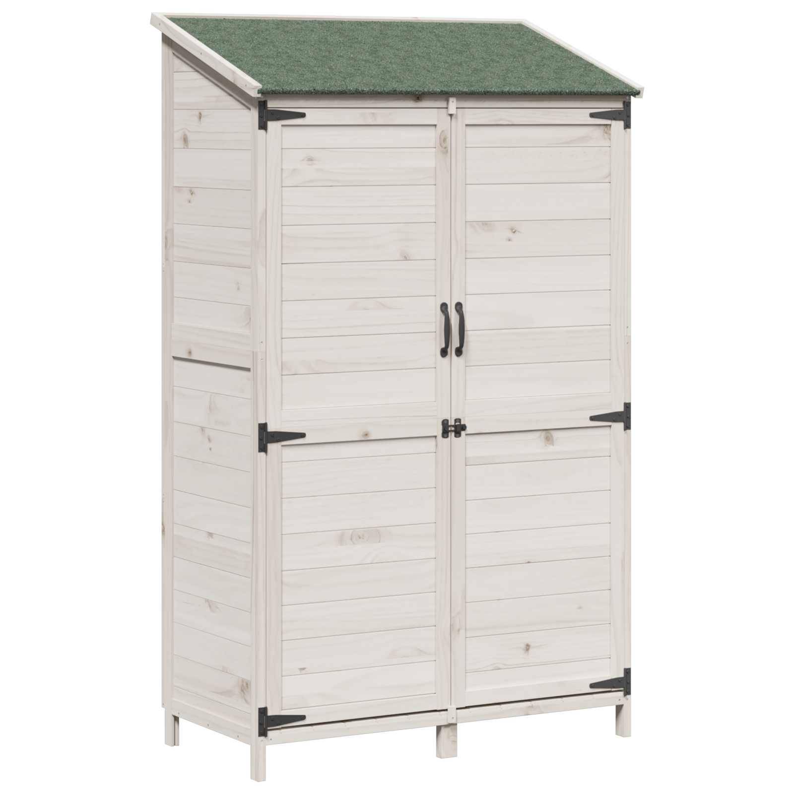 vidaXL Garten Shed Weiß 106,5 x 56 x 176 cm Holzwerkstoff