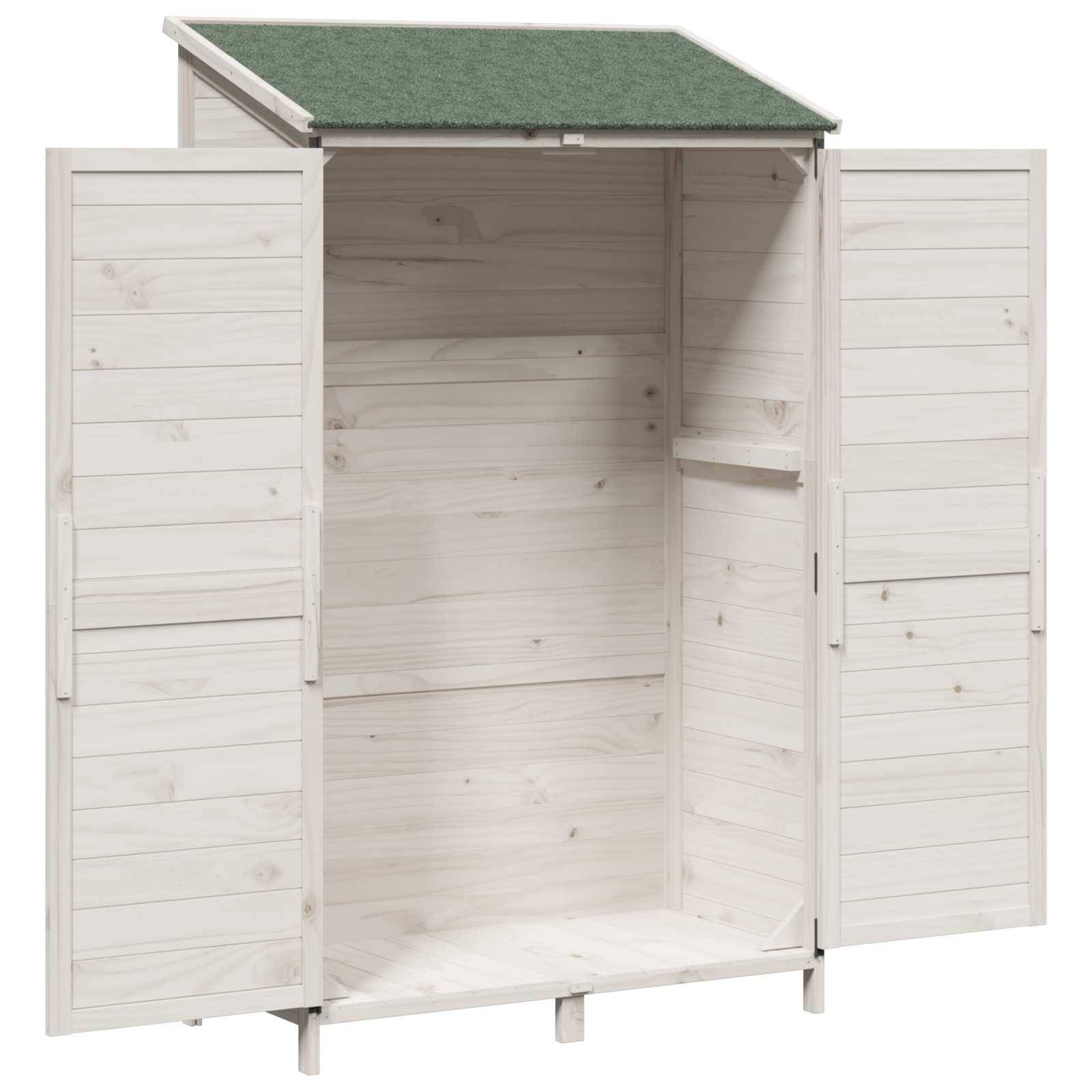 vidaXL Garten Shed Weiß 106,5 x 56 x 176 cm Holzwerkstoff