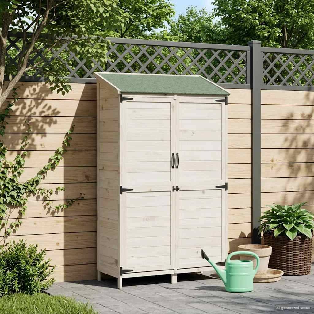 vidaXL Garten Shed Weiß 106,5 x 56 x 176 cm Holzwerkstoff