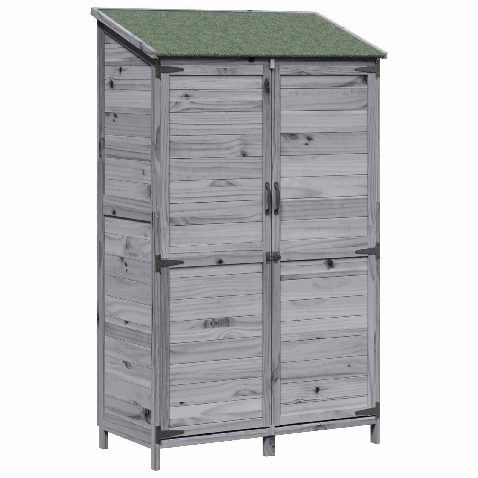 vidaXL Garten Shed Grau 106,5 x 56 x 176 cm Holzwerkstoff