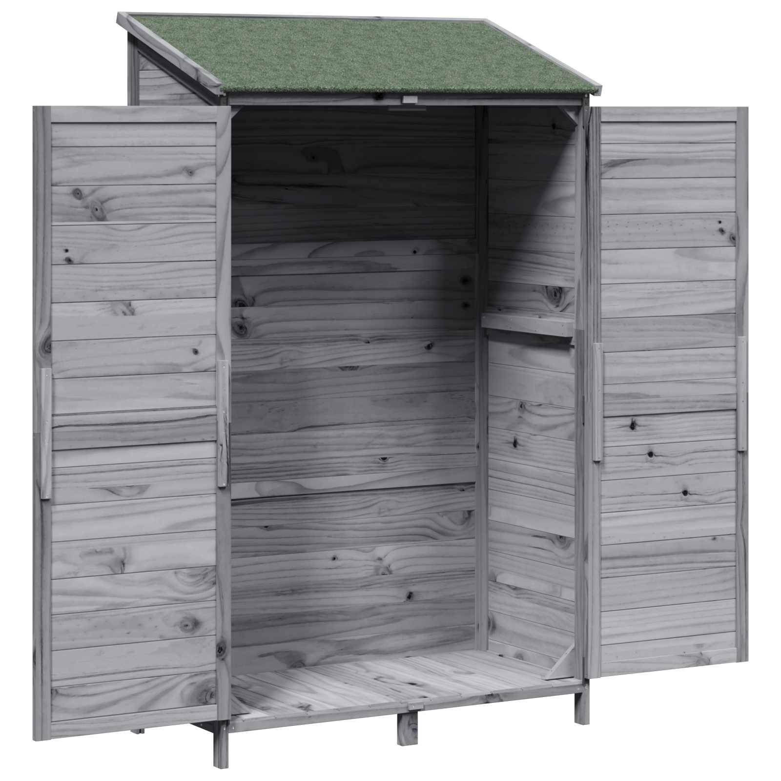 vidaXL Garten Shed Grau 106,5 x 56 x 176 cm Holzwerkstoff