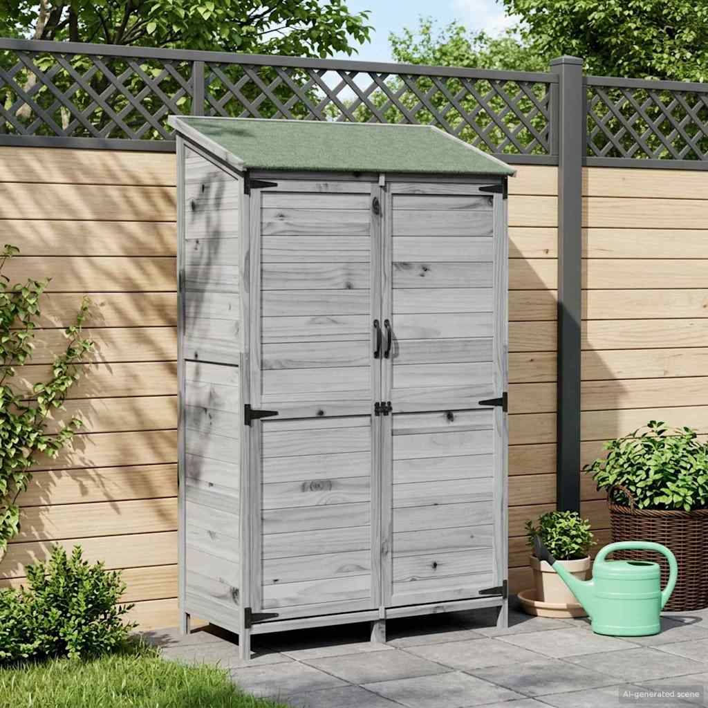 vidaXL Garten Shed Grau 106,5 x 56 x 176 cm Holzwerkstoff