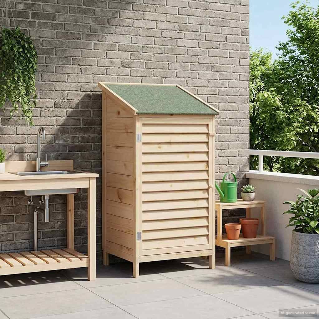 vidaXL Garten Shed Natur 59 x 56 x 113,5 cm Massivholz aus Fichte